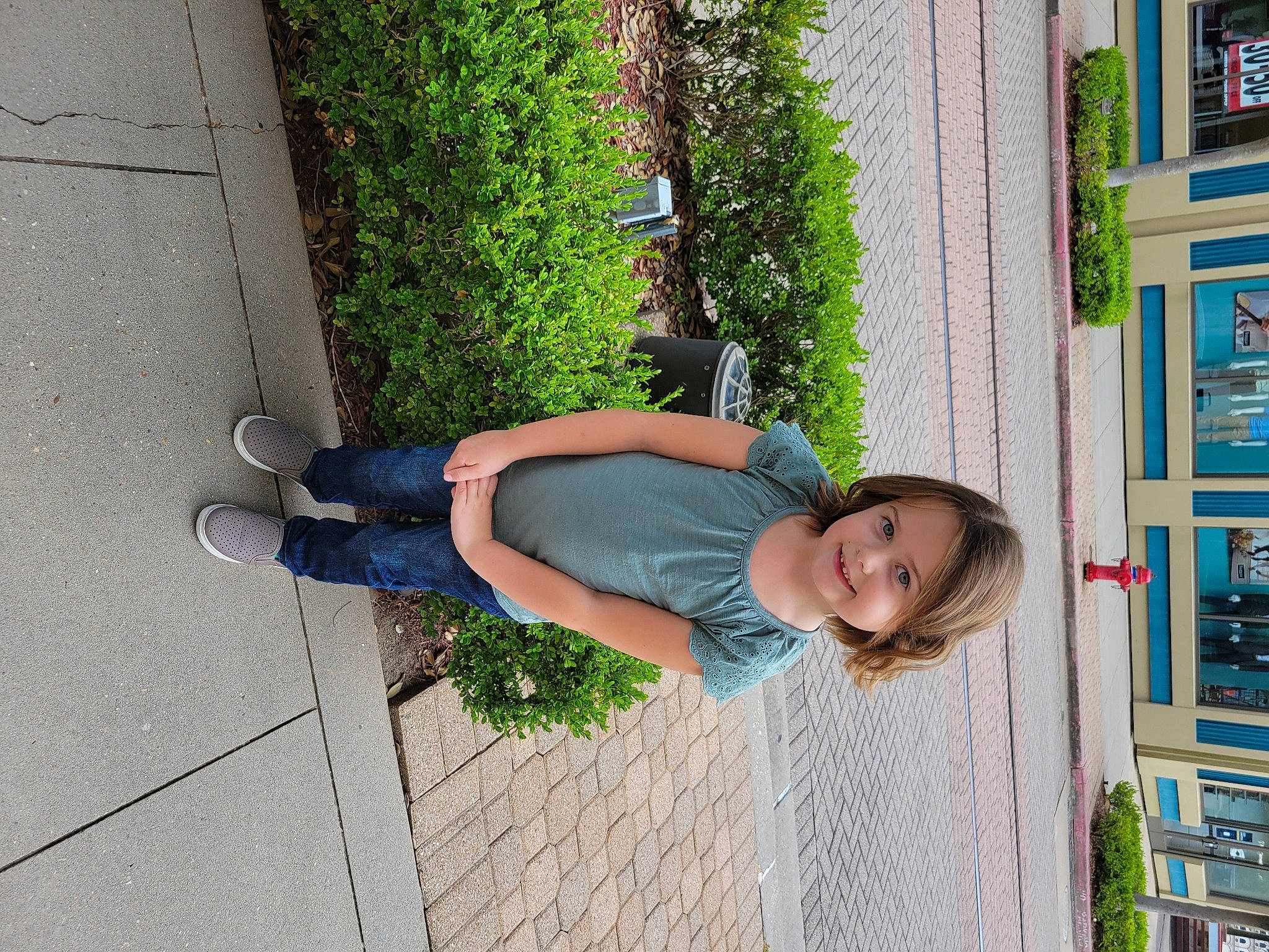 Abilene joined the competition — help win amazing prizes! denim, electric_blue, fun, grass, happy, human_leg, joy, knee, leisure, pedestrian, person, plant, road, road_surface, sidewalk, sitting, smile, street, street_fashion, t_shirt