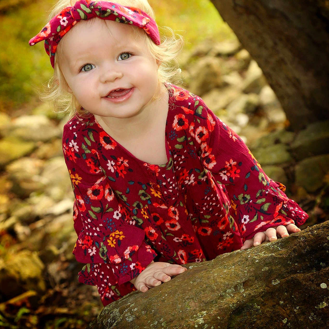 Emmalyn is registered to the contest to win money with this photo: autumn, beauty, child, eye, flower, fun, girl, grass, hair_accessory, happiness, lady, leaf, person, pink, plant, portrait_photography, red, skin, smile, toddler