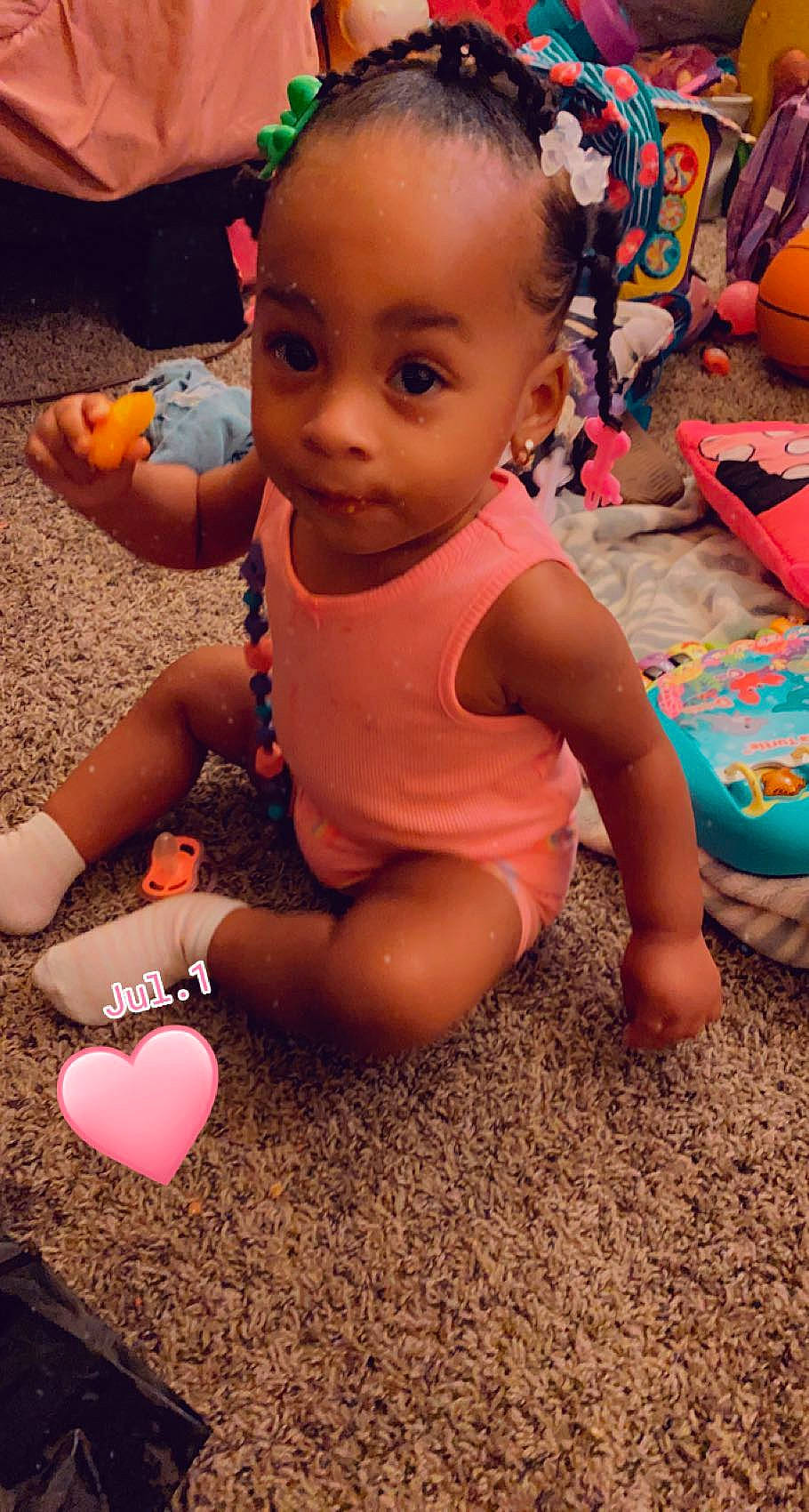 Kynzlee joined the competition — help win amazing prizes! baby, baby_toddler_clothing, cheek, child, eye, finger, foot, fun, hair, happy, head, leisure, nail, people, person, pink, skin, thigh, thumb, toddler