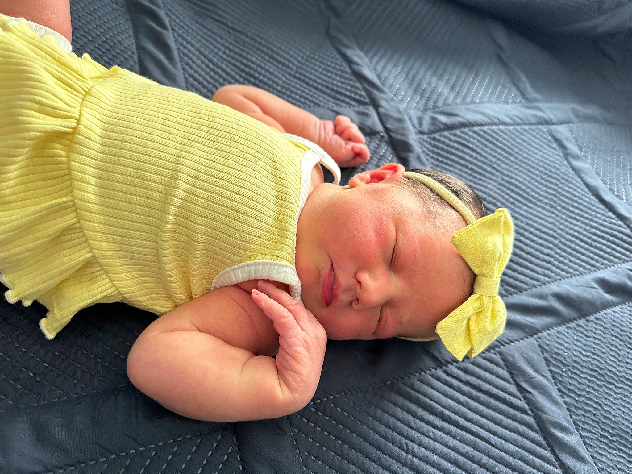 Hadley joined the competition — help win amazing prizes! abdomen, baby, baby_products, baby_sleeping, baby_toddler_clothing, cheek, comfort, elbow, eye, gesture, grass, head, human_body, leg, linens, nap, person, skin, thumb, toddler