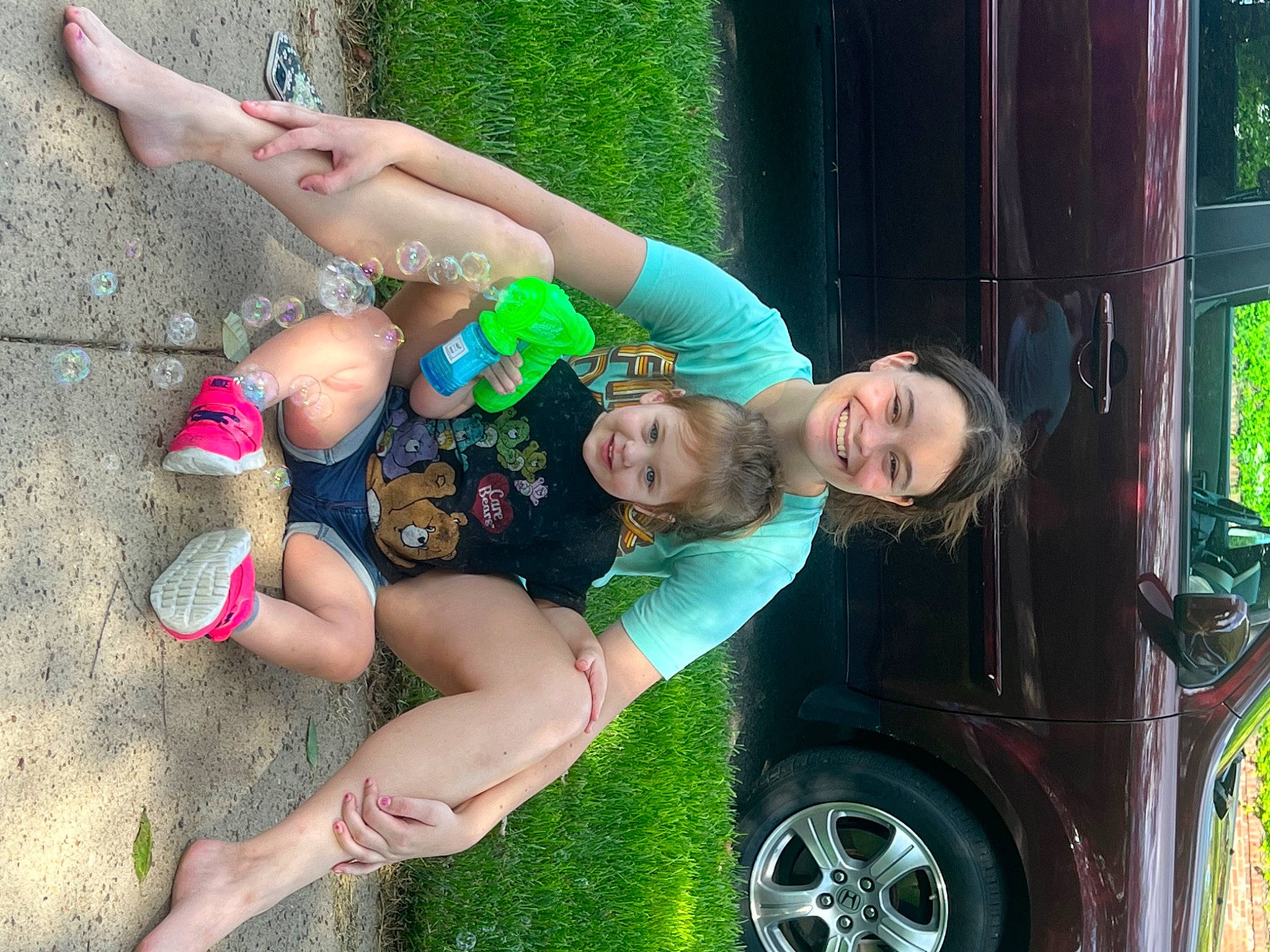 Aubree joined the competition — help win amazing prizes! automotive_tire, fun, grass, hand, happy, human_leg, joy, knee, leg, leisure, motor_vehicle, people_in_nature, person, plant, recreation, shorts, swimwear, thigh, tire, vehicle