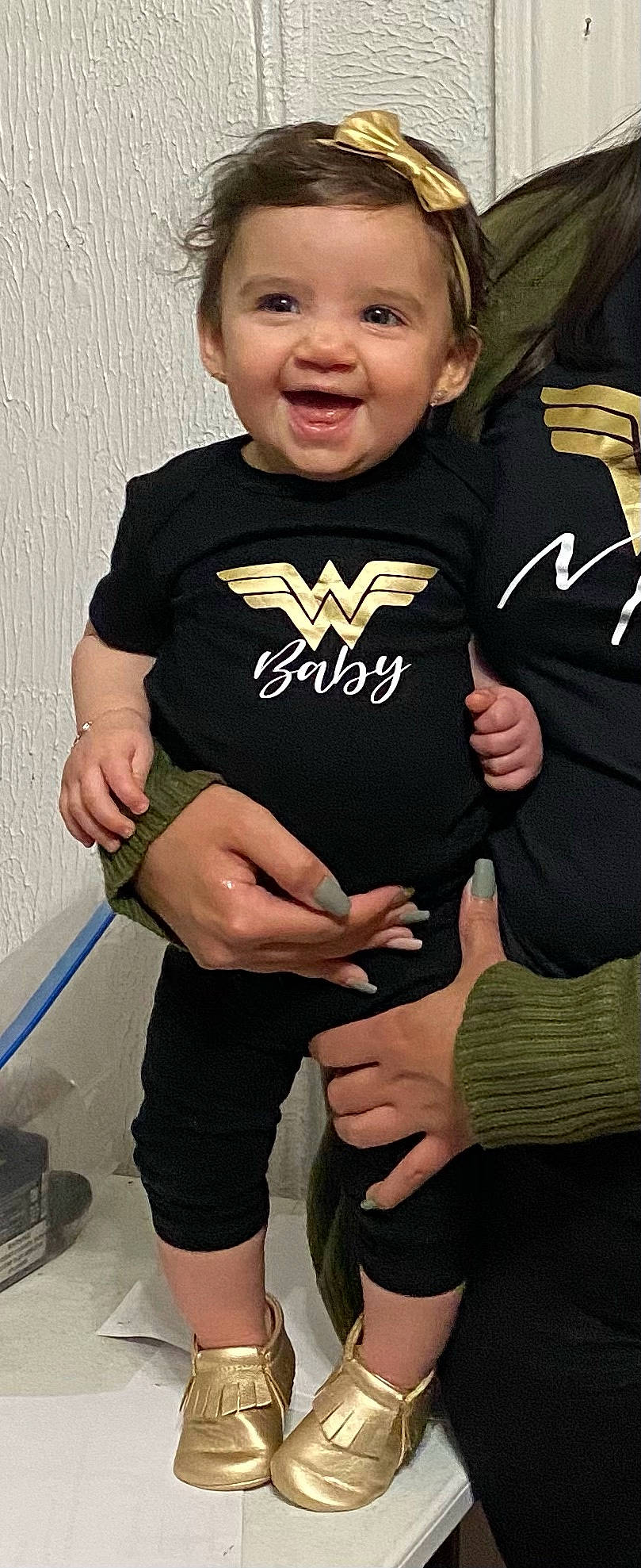 Rylie joined the competition — help win amazing prizes! arm, baby, baby_laughing, baby_toddler_clothing, child, elbow, finger, gesture, hand, happy, household_supply, joint, kitchen_utensil, laugh, long_sleeved_t_shirt, person, sleeve, thumb, tongue, wrist