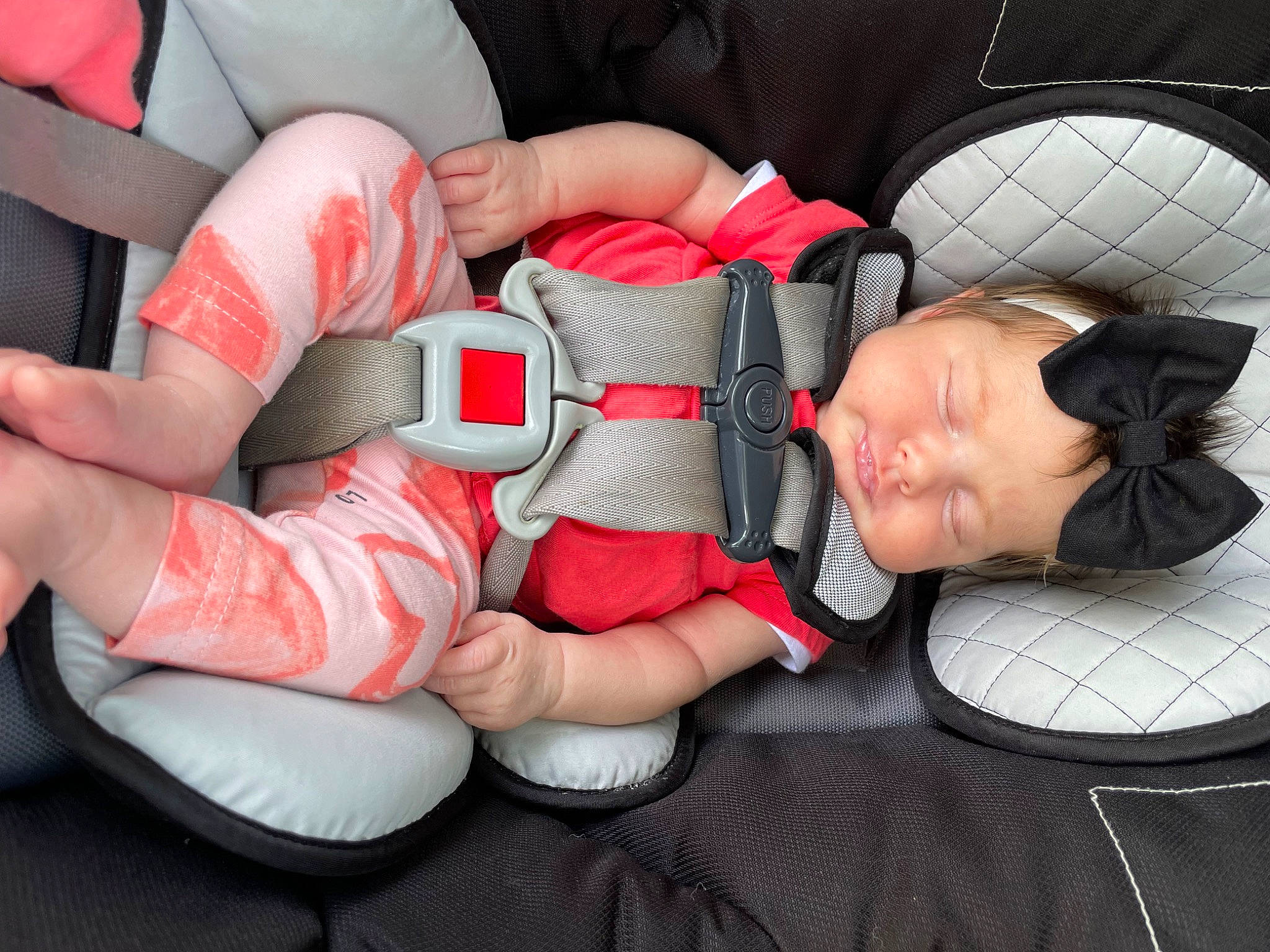 Lilian joined the competition — help win amazing prizes! auto_part, baby, baby_in_car_seat, baby_sleeping, baby_toddler_clothing, comfort, elbow, facial_expression, finger, head, headgear, headwear, human_body, joint, knee, leg, mouth, nail, person, thigh