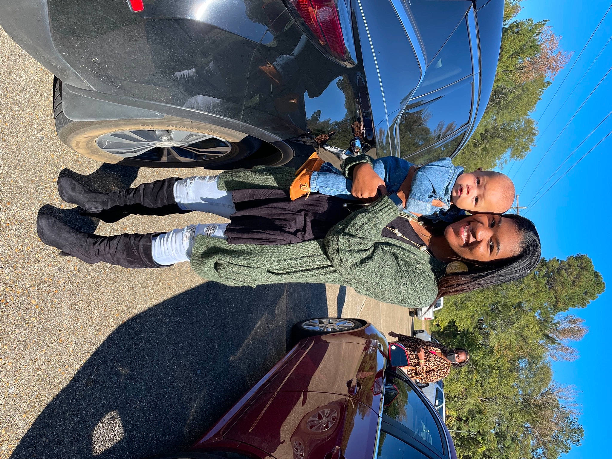 Nash joined the competition — help win amazing prizes! auto_part, automotive_exterior, automotive_lighting, automotive_tire, boot, bumper, electric_blue, eyewear, fun, happy, joy, leisure, motor_vehicle, person, personal_protective_equipment, recreation, sky, smile, travel, tree