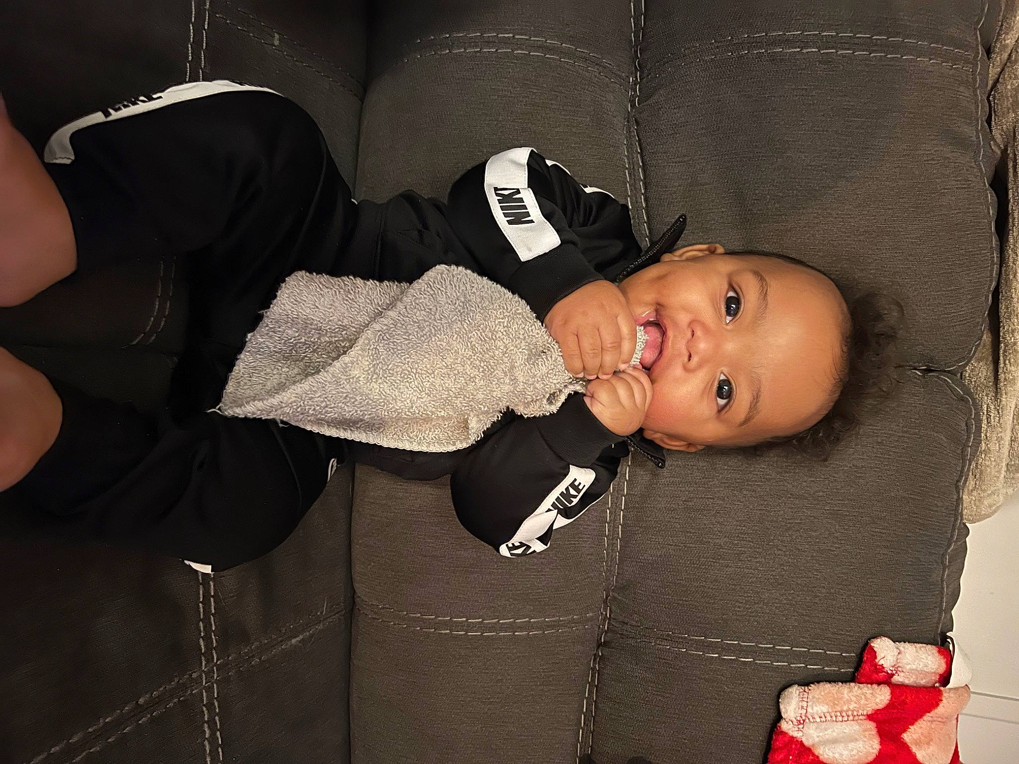 Damir is registered to the contest to win money with this photo: baby, baby_toddler_clothing, cap, carmine, cheek, child, comfort, cool, eye, fashion_accessory, fun, gesture, hat, headgear, human_body, lip, mouth, person, sleeve, toddler