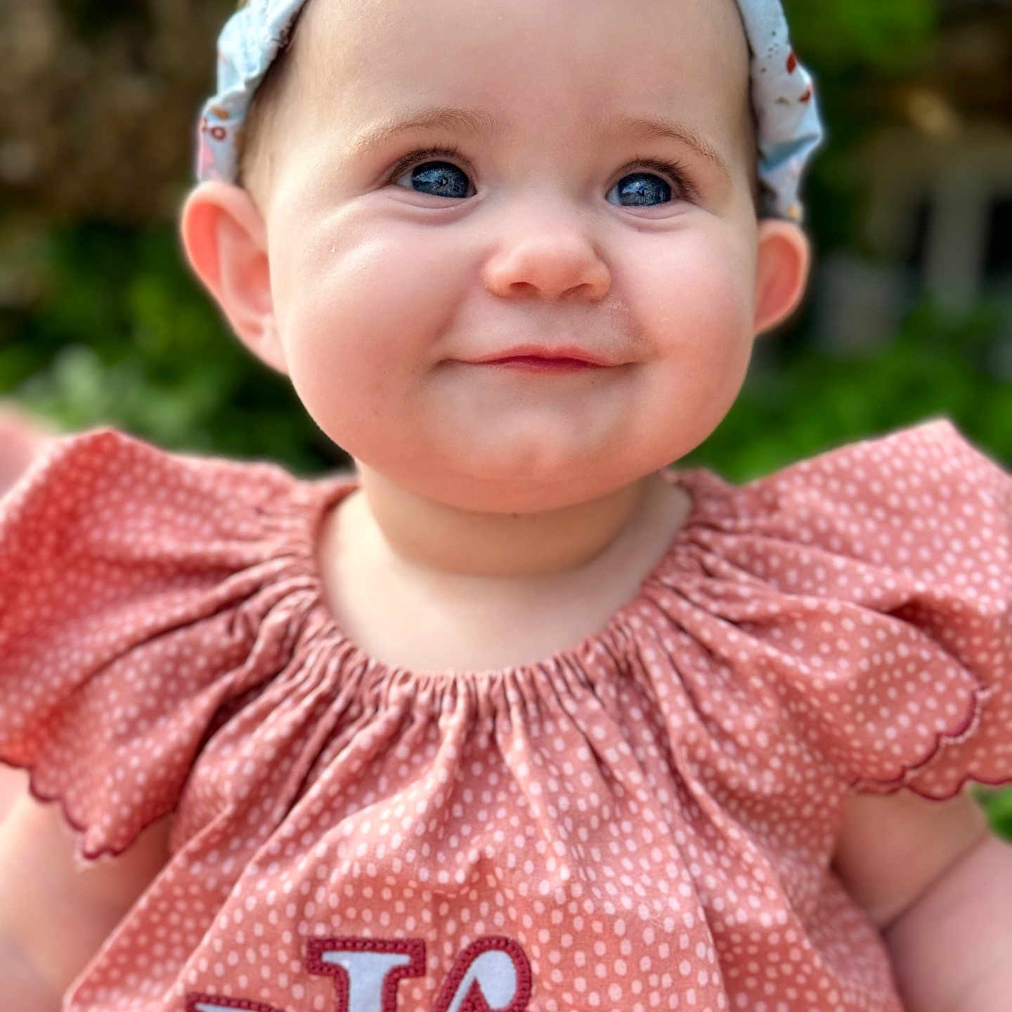 Kamille joined the competition — help win amazing prizes! accessories, baby, blouse, clothing, costume, dress, face, grass, happy, hat, head, headband, laughing, person, photography, plant, portrait, shirt, smile, t_shirt