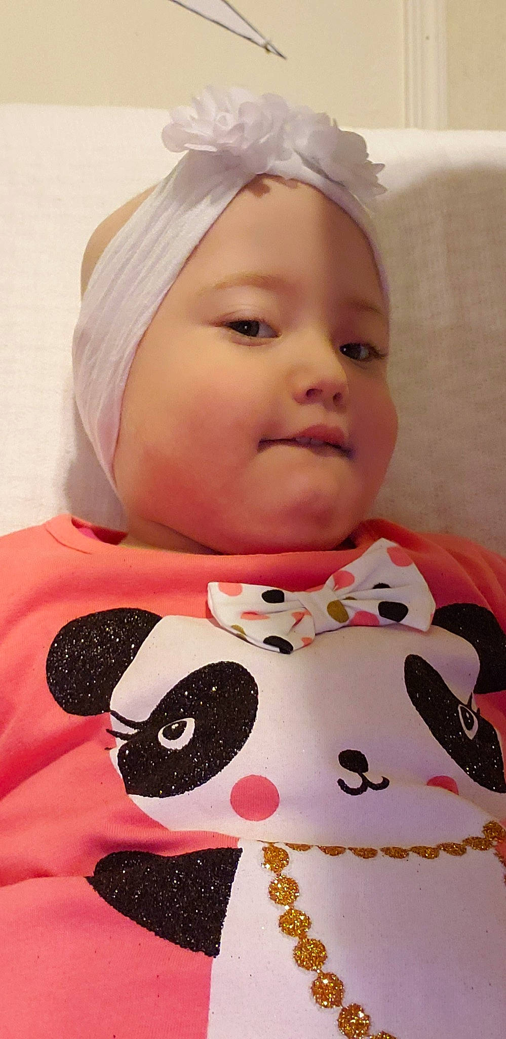 Sylvia joined the competition — help win amazing prizes! baby, baby_toddler_clothing, cheek, child, ear, face, hair_accessory, head, headgear, lip, neck, nose, person, pink, toddler