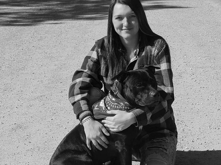 Lucifer is registered to the contest to win money with this photo: black, black_and_white, carnivore, companion_dog, dog, dog_breed, eye, fawn, flash_photography, hairstyle, happy, mammal, monochrome, organ, photograph, smile, street_fashion, style, vertebrate, white