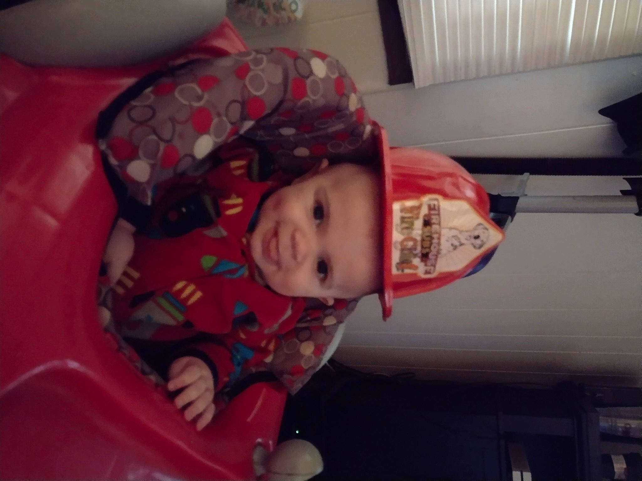 Christopher joined the competition — help win amazing prizes! baby, baby_products, baby_toddler_clothing, cap, car_seat, carmine, child, comfort, fashion_accessory, fun, hat, headgear, headwear, joy, magenta, person, room, sitting, toddler