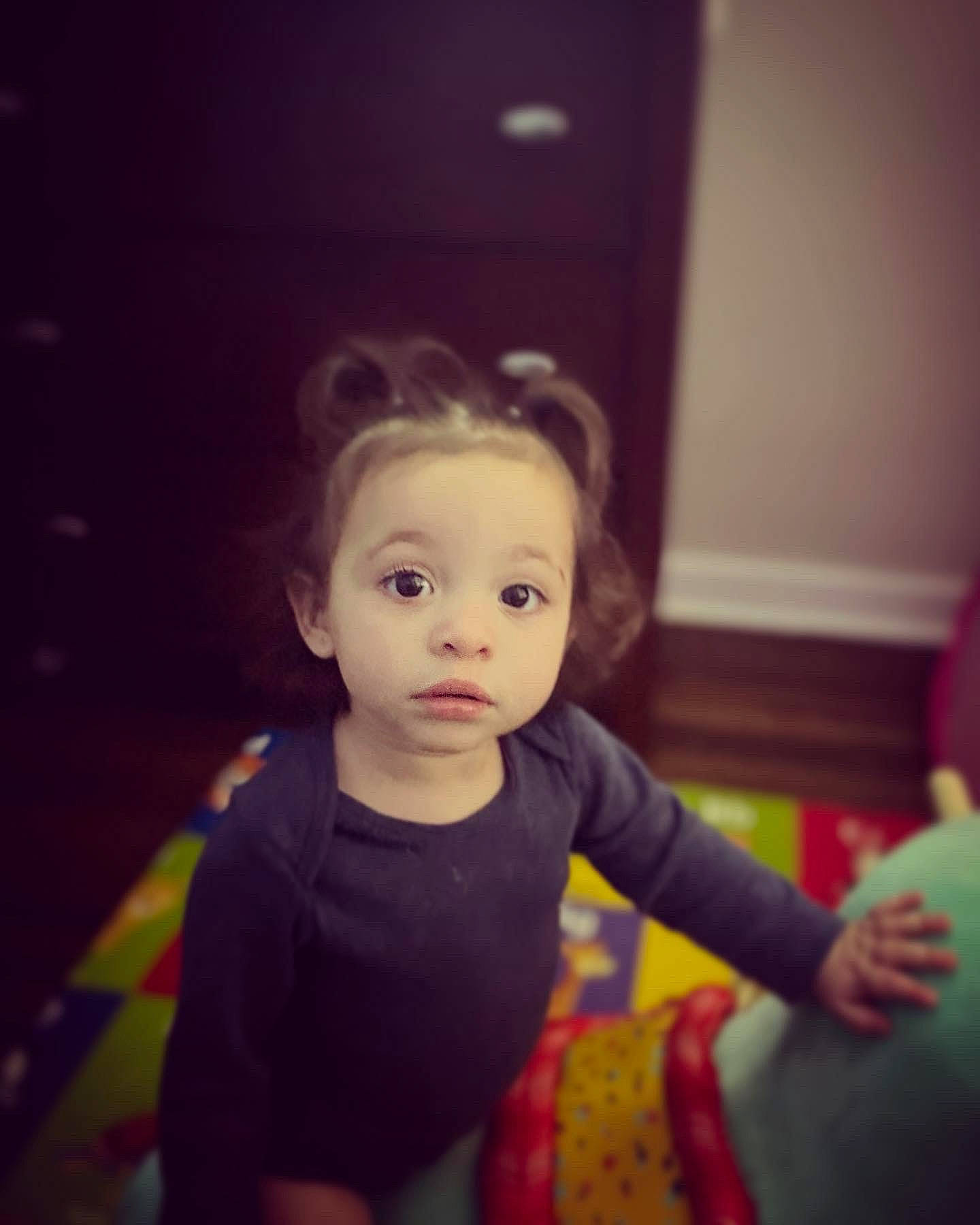 Ava joined the competition — help win amazing prizes! baby, baby_toddler_clothing, cheek, child, cool, flash_photography, flooring, fun, happy, head, nose, person, room, sitting, skin, sleeve, smile, t_shirt, tints_and_shades, toddler