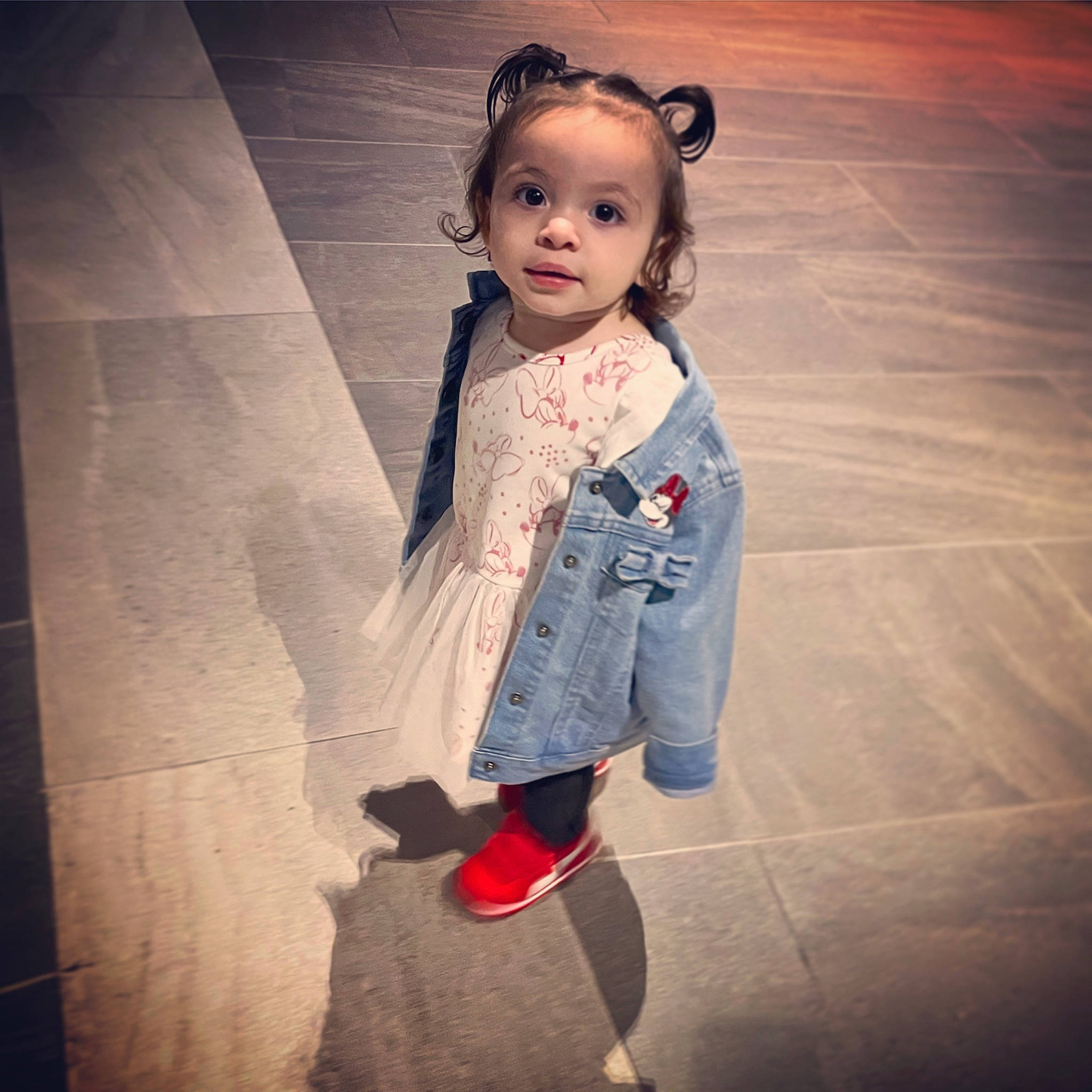 Ava joined the competition — help win amazing prizes! black_hair, cool, denim, eye, eyewear, face, fashion, fashion_design, flash_photography, flooring, hair, happy, head, lip, long_hair, person, sleeve, standing, thigh, tints_and_shades