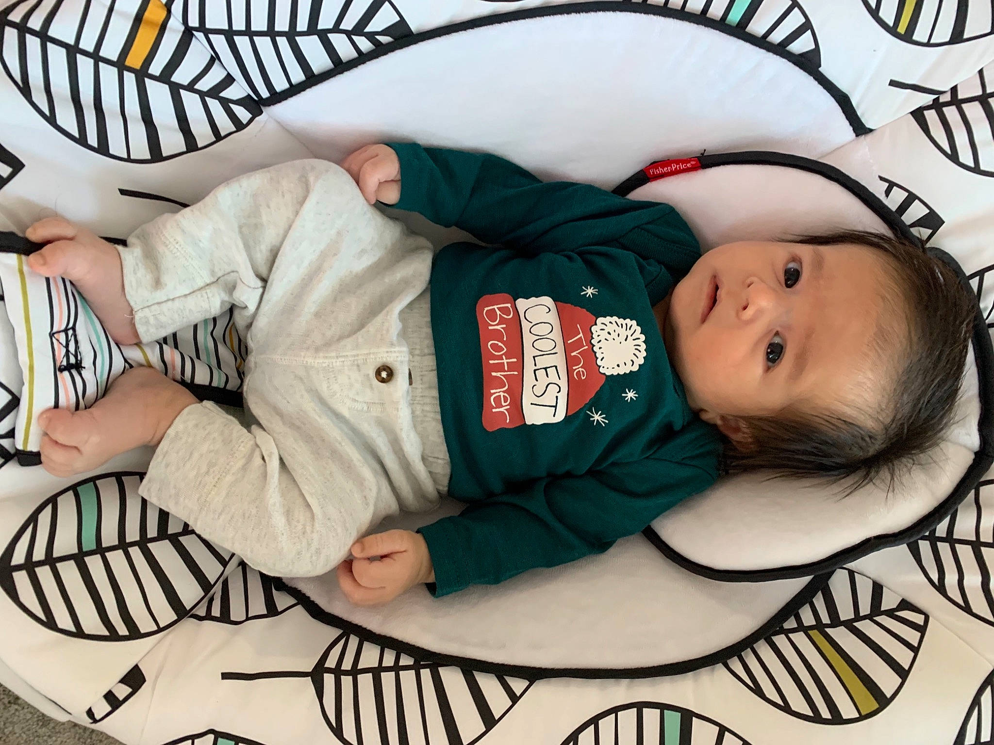 Diego joined the competition — help win amazing prizes! arm, baby, baby_carriage, baby_products, baby_sleeping, baby_toddler_clothing, cheek, child, clothing, comfort, cool, design, facial_expression, font, headgear, pattern, person, sitting, sleeve, toddler