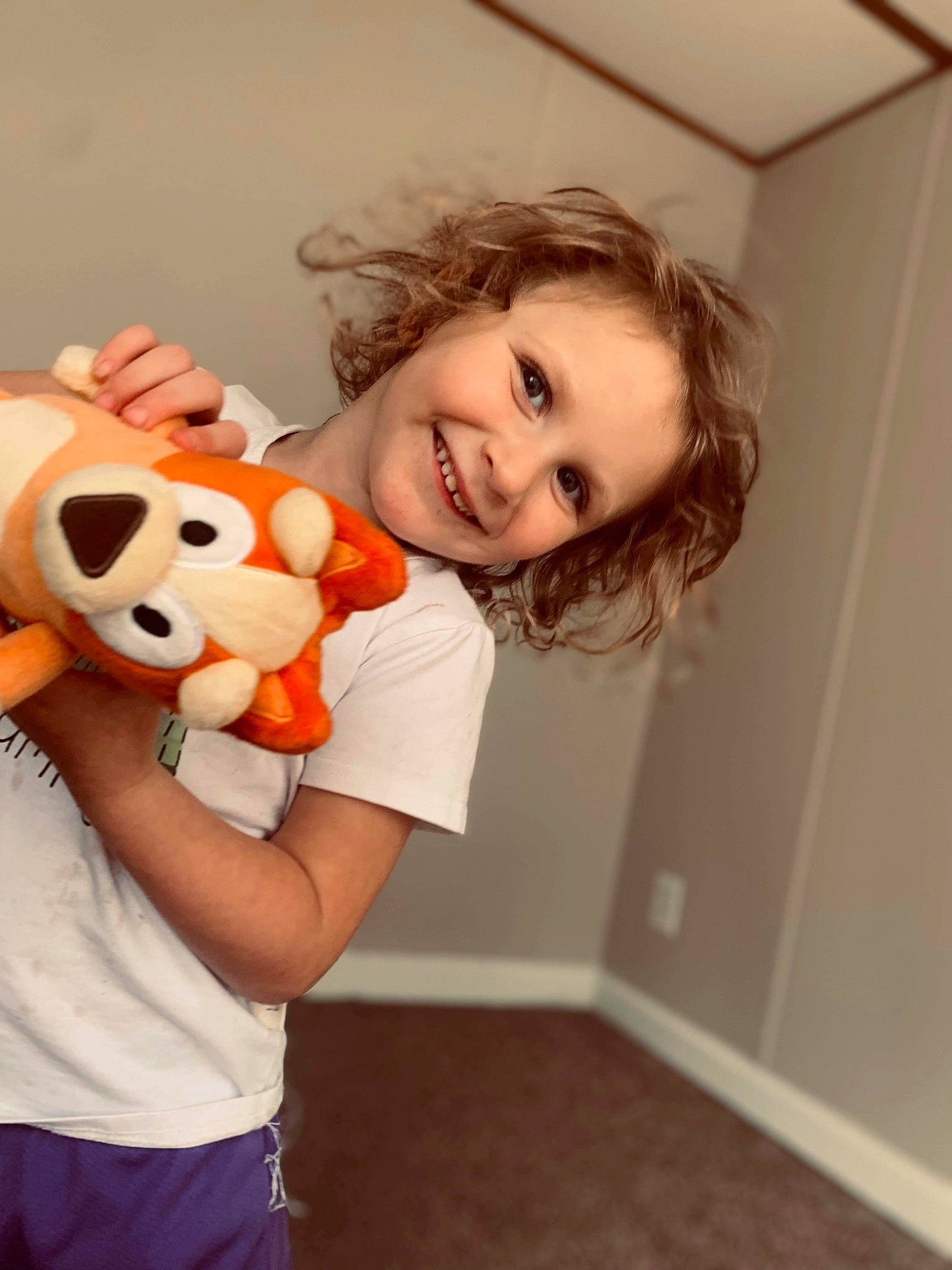 Zaylee is registered to the contest to win money with this photo: baby, child, flooring, fun, hairstyle, happy, joy, laugh, leisure, person, play, portrait_photography, recreation, room, sitting, smile, stuffed_toy, t_shirt, teddy_bear, toddler