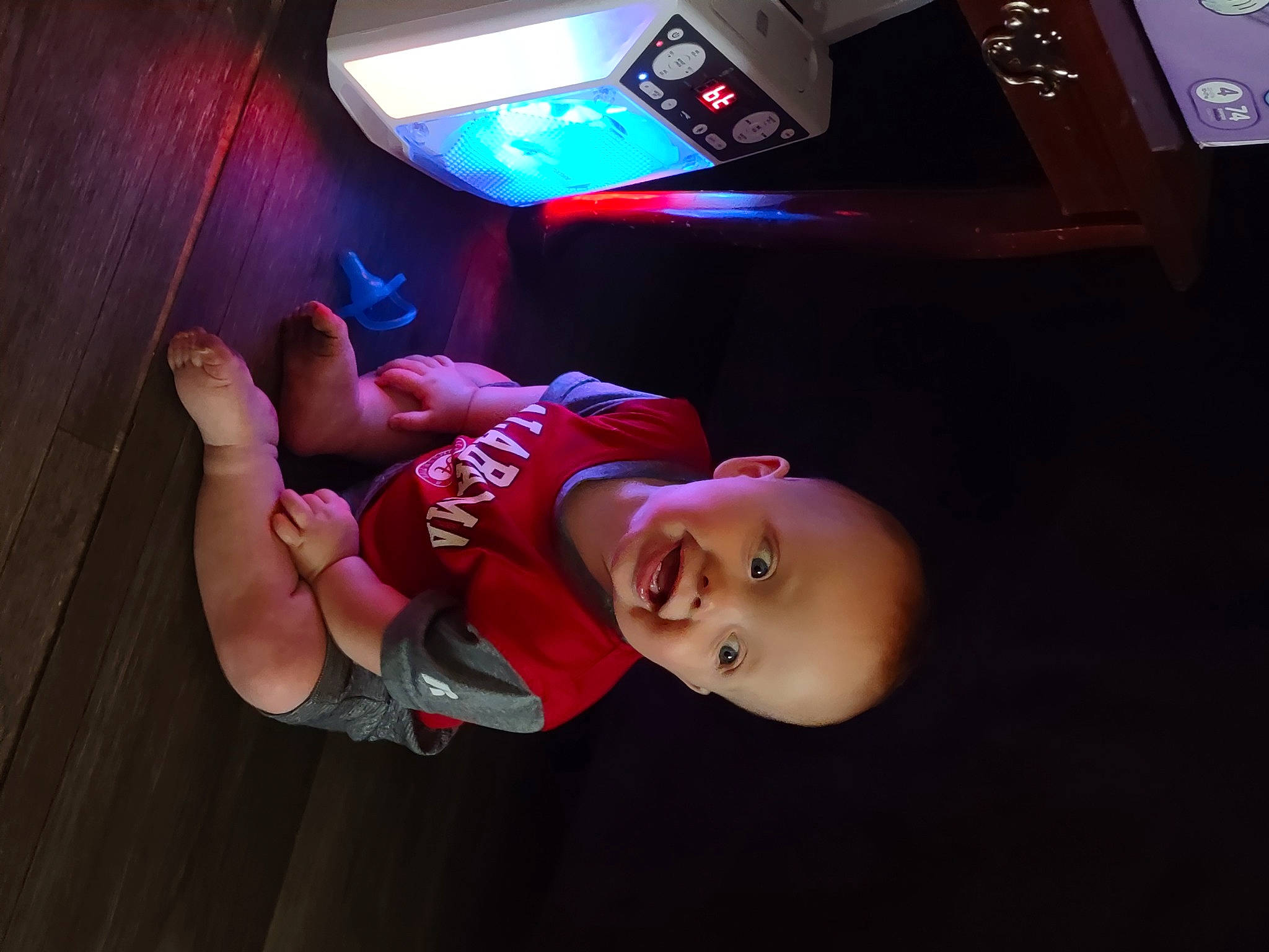 Brayden joined the competition — help win amazing prizes! audio_equipment, baby_toddler_clothing, child, elbow, entertainment, finger, flash_photography, flooring, fun, gadget, happy, hat, human_leg, machine, magenta, person, purple, smile, space, t_shirt