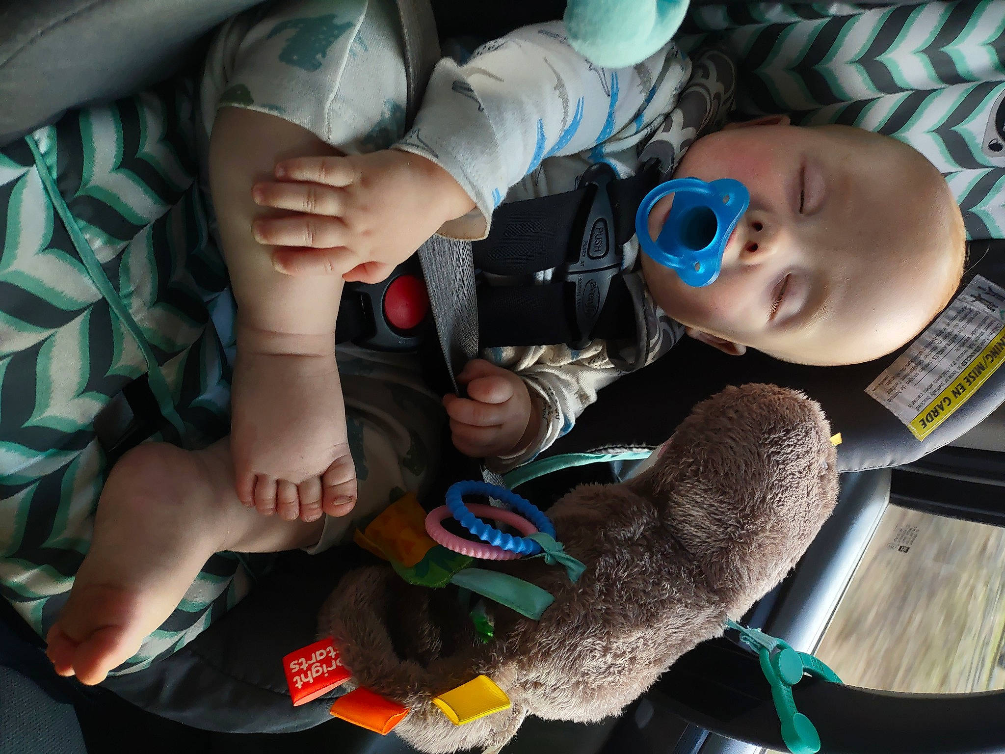Brayden joined the competition — help win amazing prizes! baby, baby_carriage, baby_in_car_seat, baby_products, baby_toddler_clothing, car_seat, child, comfort, cool, electric_blue, fun, gesture, mammal, mouth, nail, person, sunglasses, thumb, toddler, vehicle_door