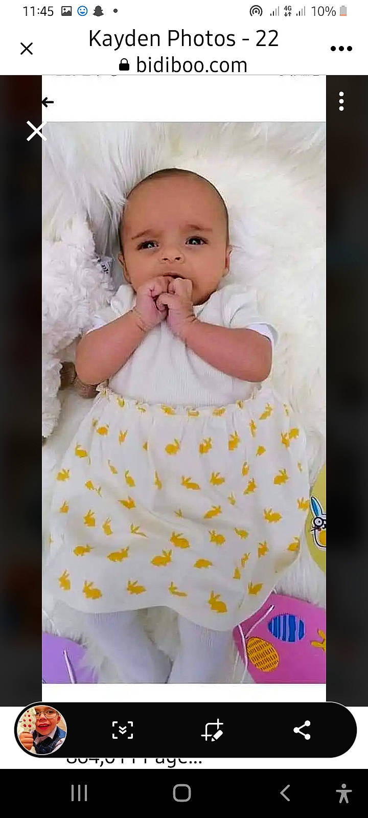 Kacey-leigh is registered to the contest to win money with this photo: baby, baby_products, baby_sleeping, baby_toddler_clothing, child, day_dress, gesture, happy, linens, magenta, one_piece_garment, outerwear, pattern, peach, person, pink, sleeve, thumb, toddler, white