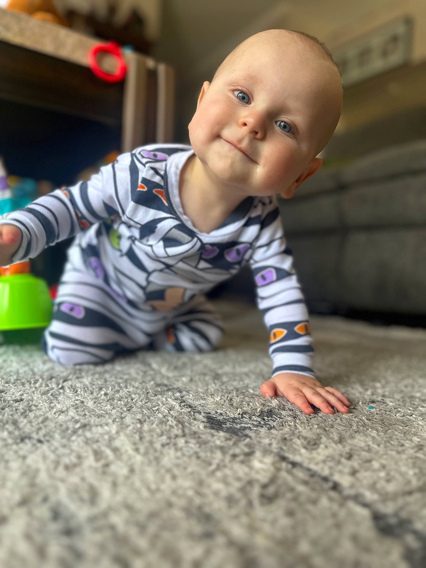 Jackson joined the competition — help win amazing prizes! baby, babycrawling, crawling, face, head, person, photography, portrait