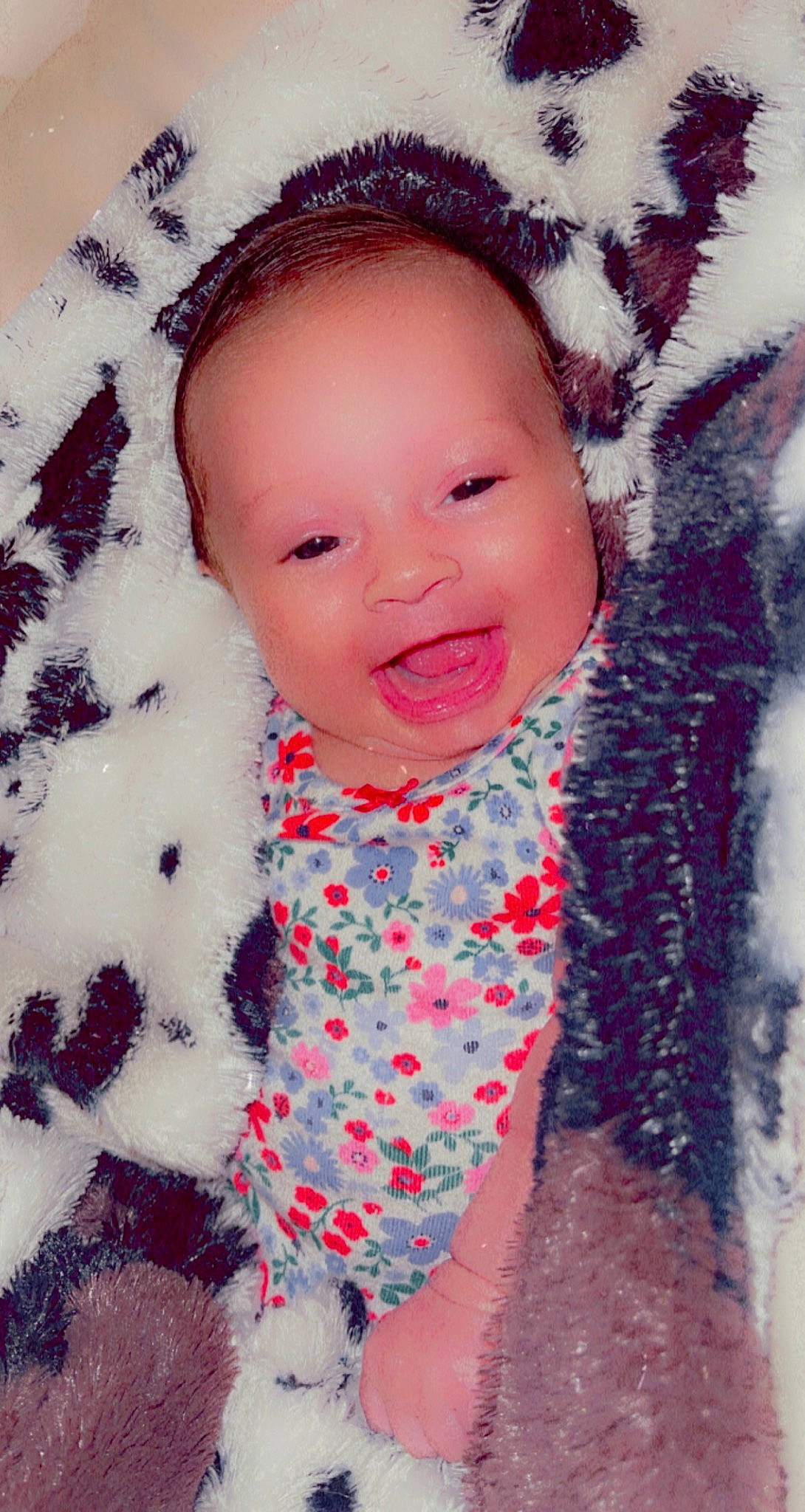 Adaleigh joined the competition — help win amazing prizes! baby, baby_toddler_clothing, cheek, child, eye, freezing, happy, iris, lip, nose, outerwear, pattern, people_in_nature, person, pink, skin, sleeve, smile, textile, toddler