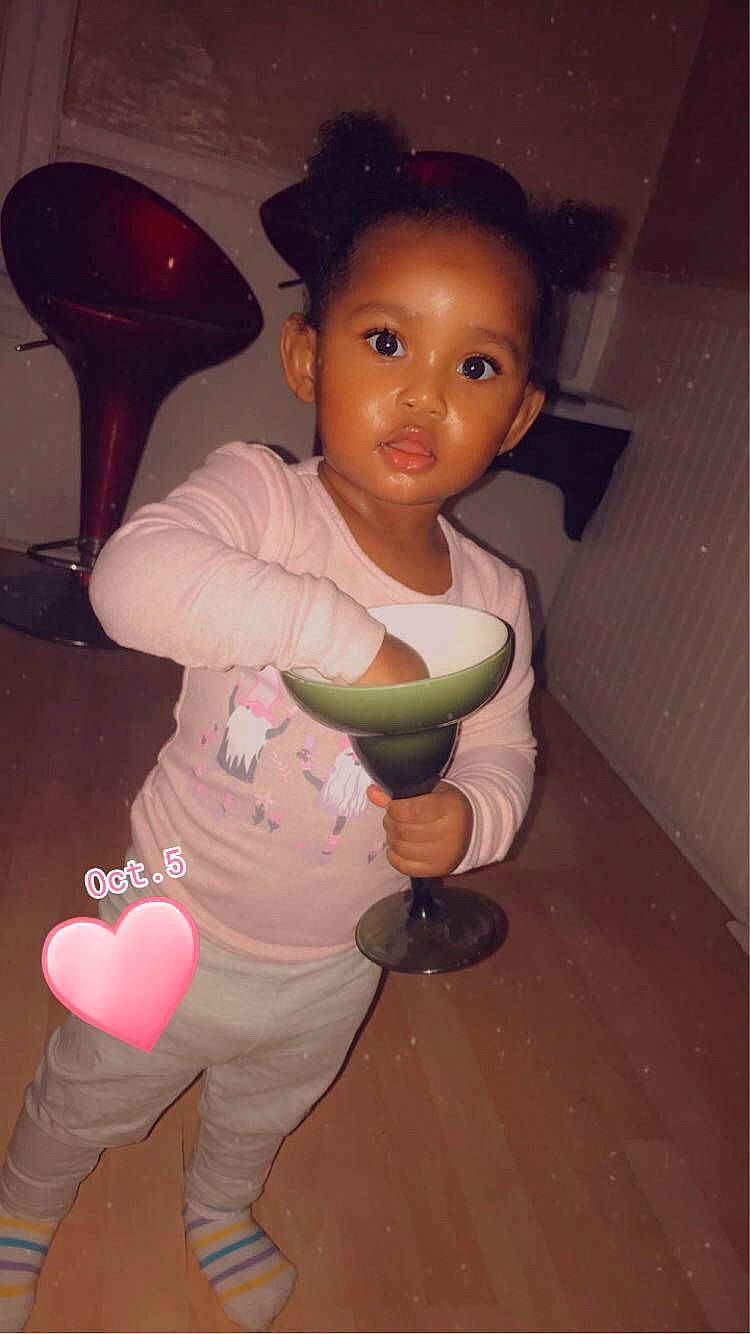 Avayah joined the competition — help win amazing prizes! baby, baby_toddler_clothing, balloon, bowl, cheek, child, drinking, drinkware, face, flash_photography, flooring, fun, hairstyle, happy, party_supply, person, play, sitting, spoon, tableware