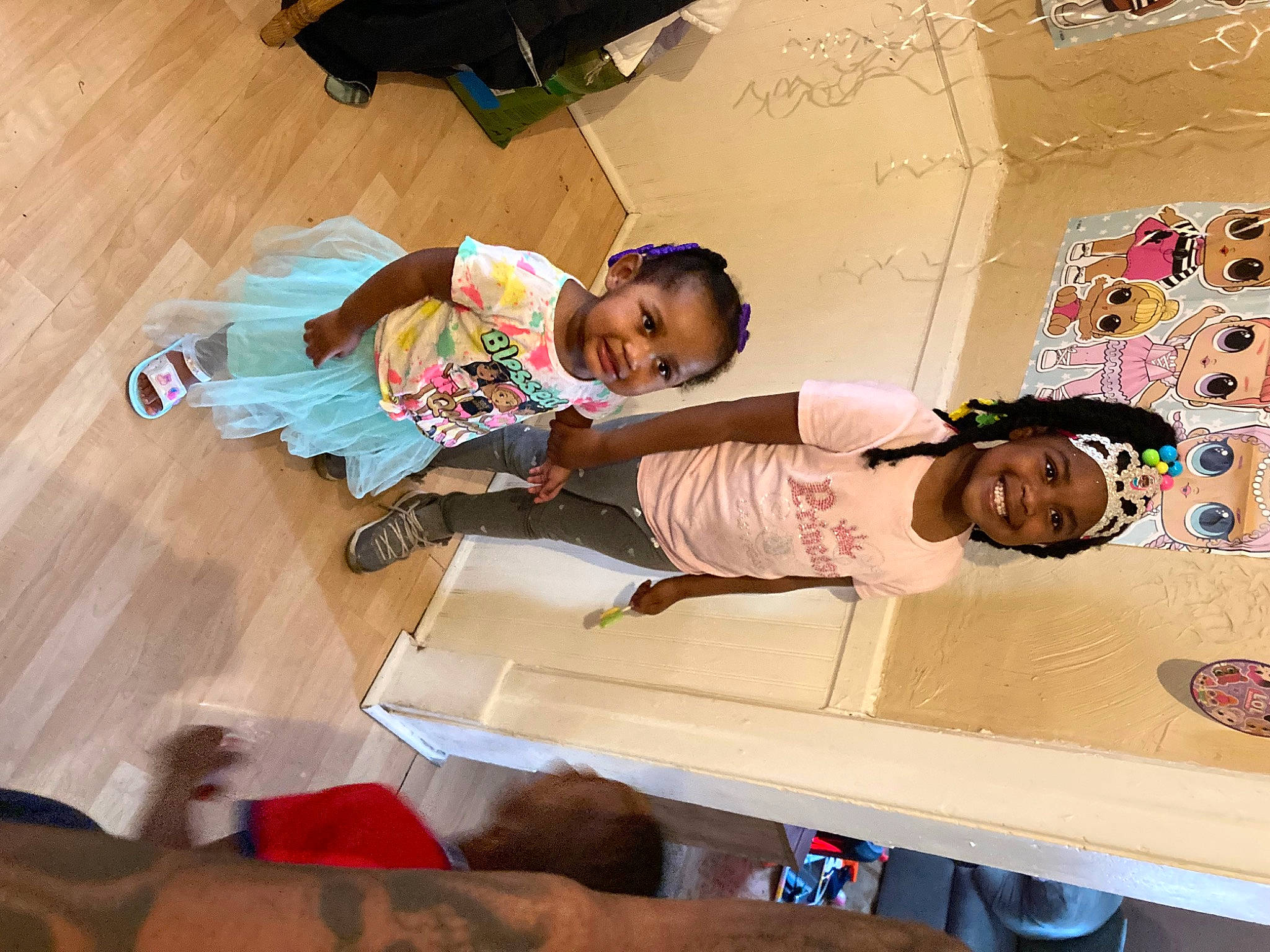 Avayah joined the competition — help win amazing prizes! baby_toddler_clothing, child, comfort, flooring, fun, happy, hardwood, headwear, joy, learning, leisure, person, play, room, smile, t_shirt, thigh, toddler, visual_arts, wood