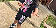Loreanny Kataleya joined the competition — help win amazing prizes! barbie, black_outfit, brick_house, casual, child, curious, fashion, grass, greenery, kid, nike, outdoor, person, pink_cap, shorts, sidewalk, sneakers, street_sign, tshirt, walking