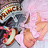 Maelys joined the competition — help win amazing prizes! baby, balloon, birthday_candle, cake, celebration, child, closeup, cute, decorations, frills, headband, infant, nap, party, pink, princess, sleep, sleeping, soft, toddler