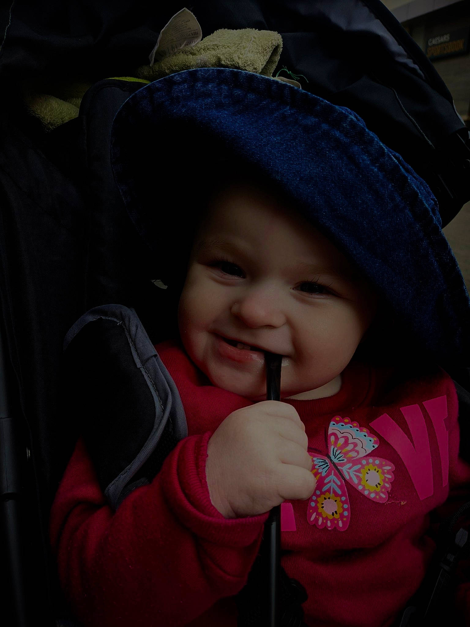 Desiree joined the competition — help win amazing prizes! baby, baby_carriage, baby_toddler_clothing, cap, cheek, chin, cool, eyebrow, gesture, happy, hat, headgear, headwear, joy, lip, mouth, nose, outerwear, person, skin