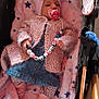 Nëylia participe au concours pour gagner de l'argent avec cette photo : baby, infant, stroller, pacifier, headband, bow, pink, coat, denim_skirt, blanket, toy, star_pattern, socks, baby_clothing, cute, child, indoor, soft_toy, beads, accessory