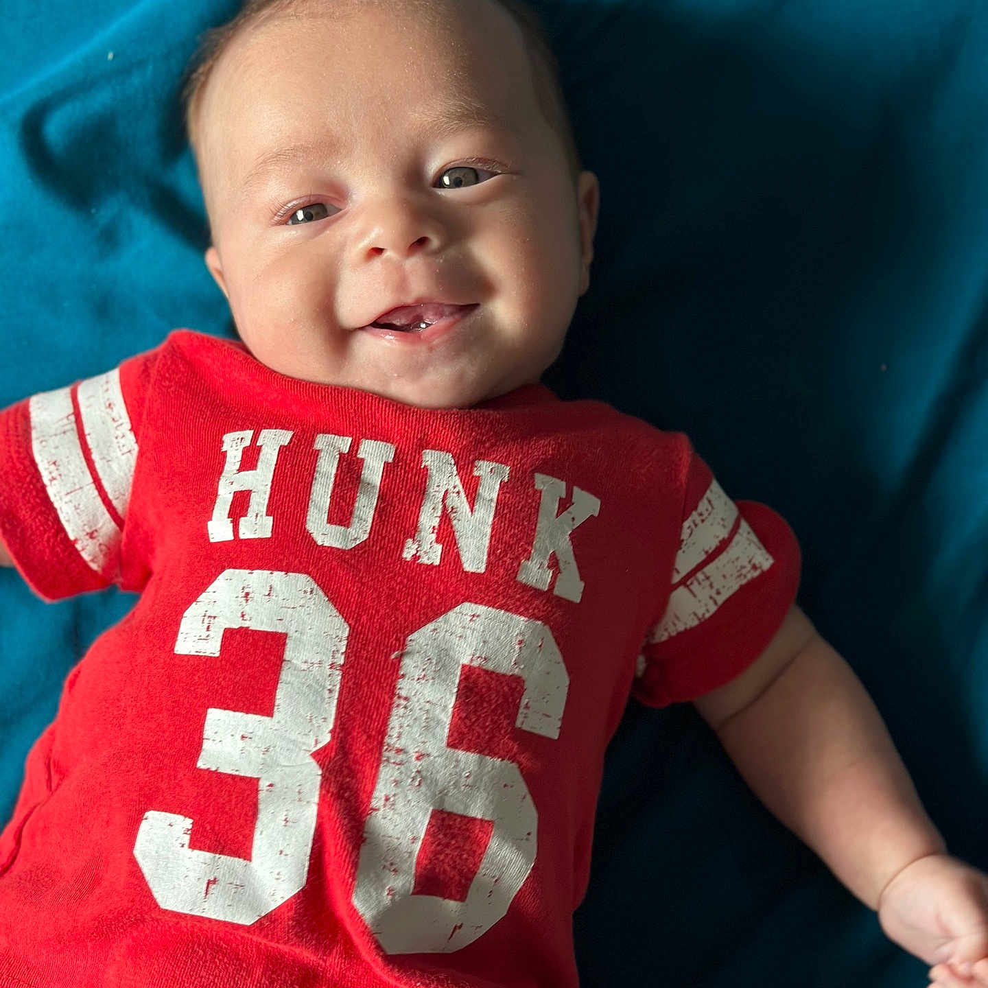 Kingston joined the competition — help win amazing prizes! applique, baby, bodypart, clothing, couch, face, finger, furniture, hand, happy, head, newborn, pants, pattern, person, photography, portrait, shirt, smile, t_shirt