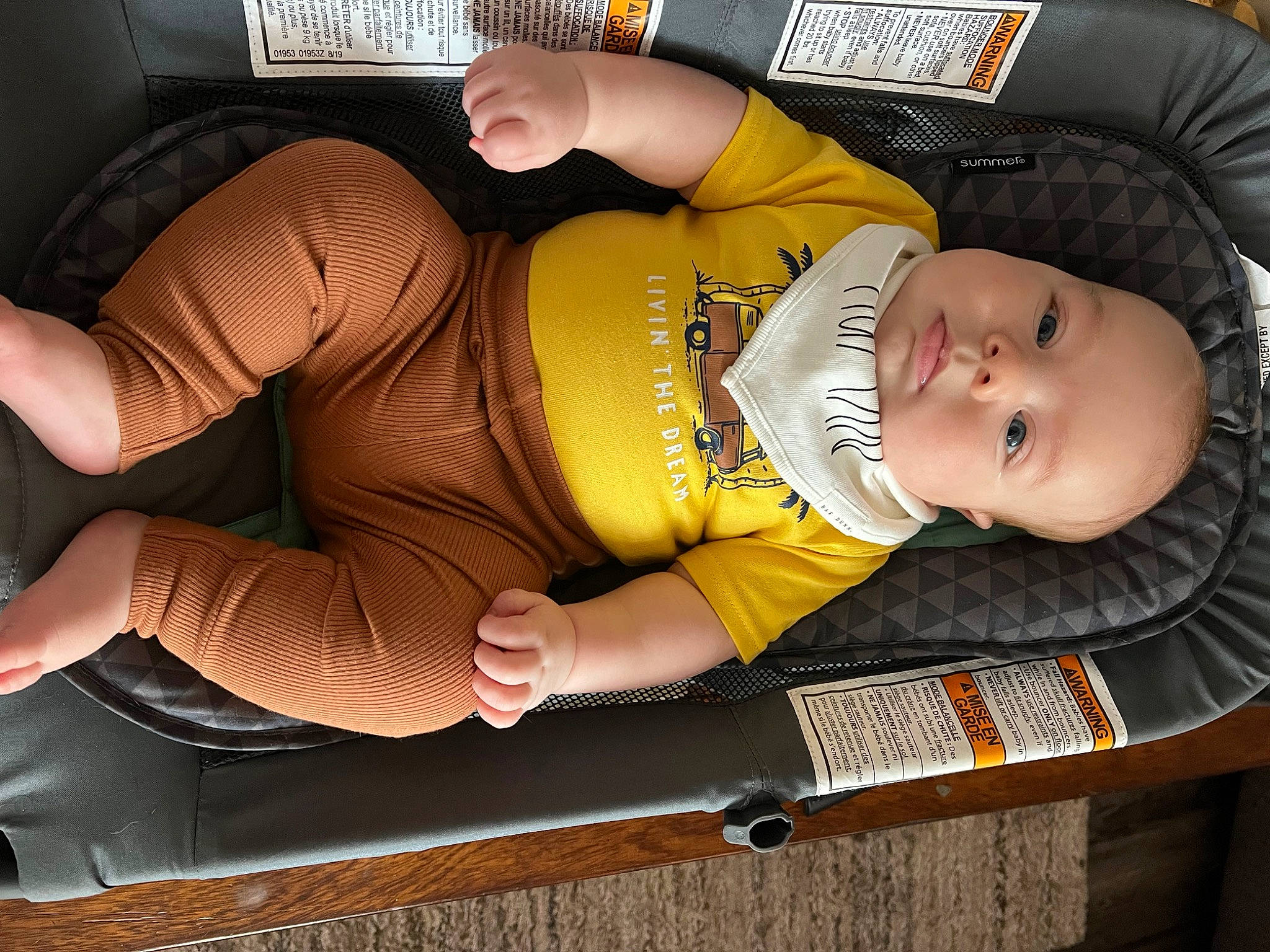 Sawyer joined the competition — help win amazing prizes! abdomen, arm, baby, baby_carriage, baby_products, baby_toddler_clothing, car_seat, comfort, elbow, hand, human_leg, knee, lap, leg, person, sitting, thigh, toddler, trunk, vehicle_door
