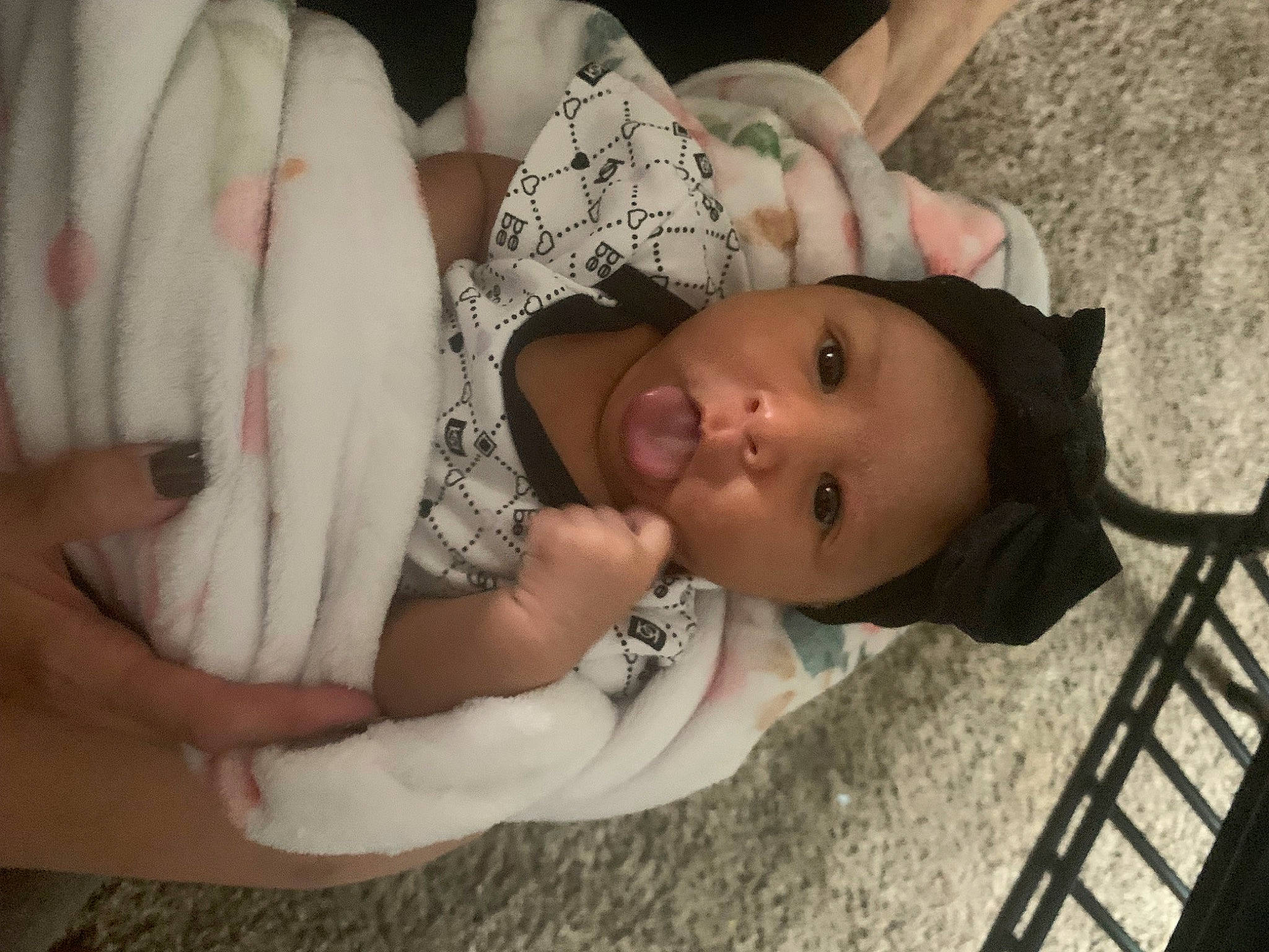 Giavanna is registered to the contest to win money with this photo: baby, baby_products, baby_safety, baby_toddler_clothing, cheek, child, comfort, eye, eyelash, fence, fur, headgear, nail, nose, person, room, skin, smile, toddler, tree