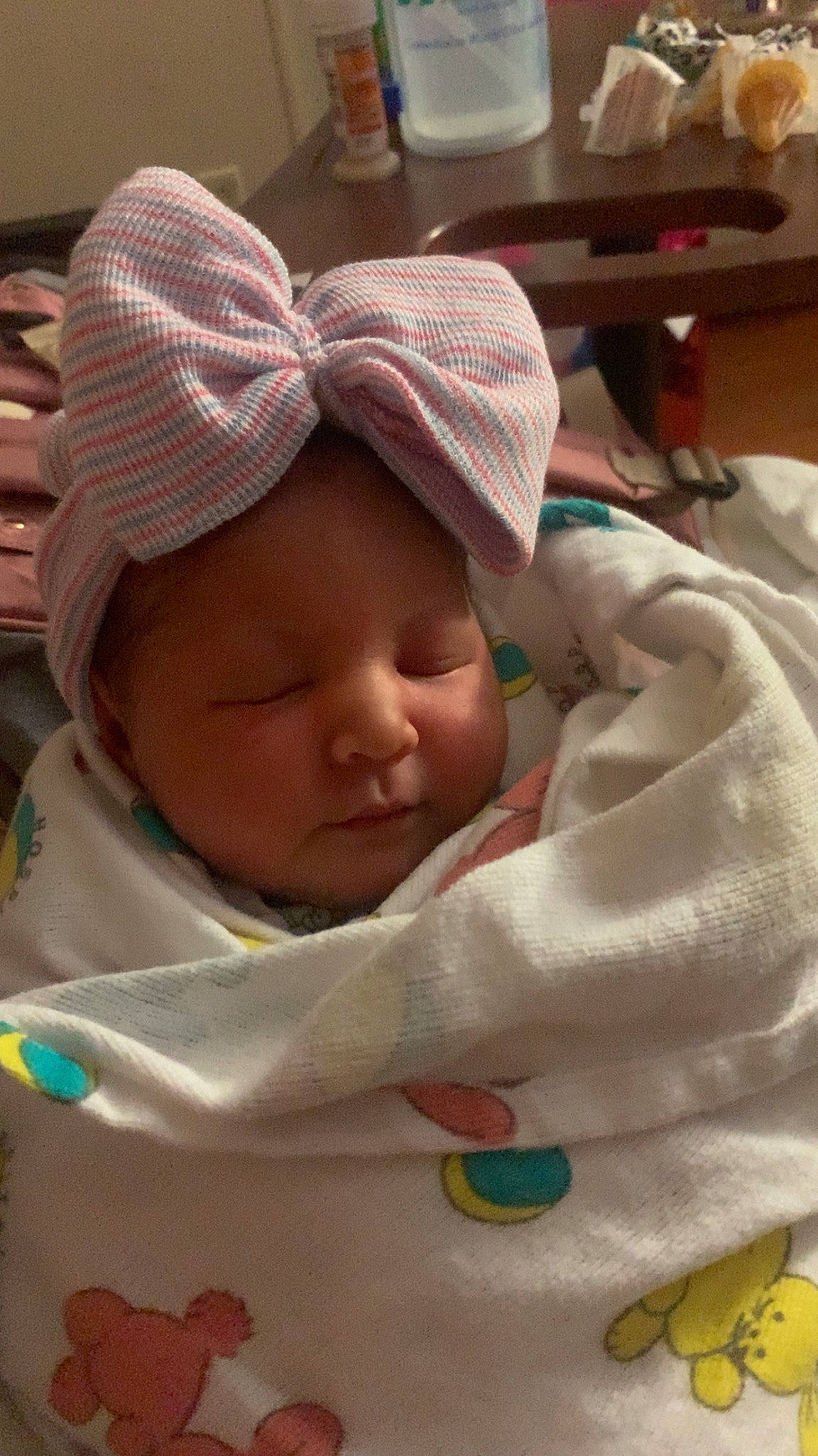 Giavanna is registered to the contest to win money with this photo: baby, baby_products, baby_sleeping, baby_toddler_clothing, bedtime, cap, cheek, child, chin, comfort, face, hat, head, headwear, linens, lip, person, skin, sleep, sleeve