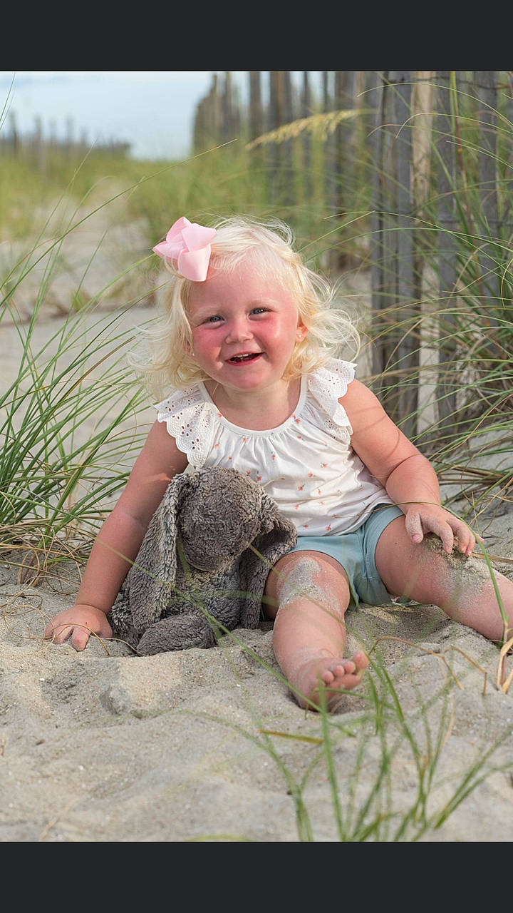 Riley joined the competition — help win amazing prizes! baby, baby_toddler_clothing, dress, eye, fun, grass, happy, joy, leaf, mammal, people_in_nature, person, plant, shorts, skin, sky, smile, standing, toddler, tree