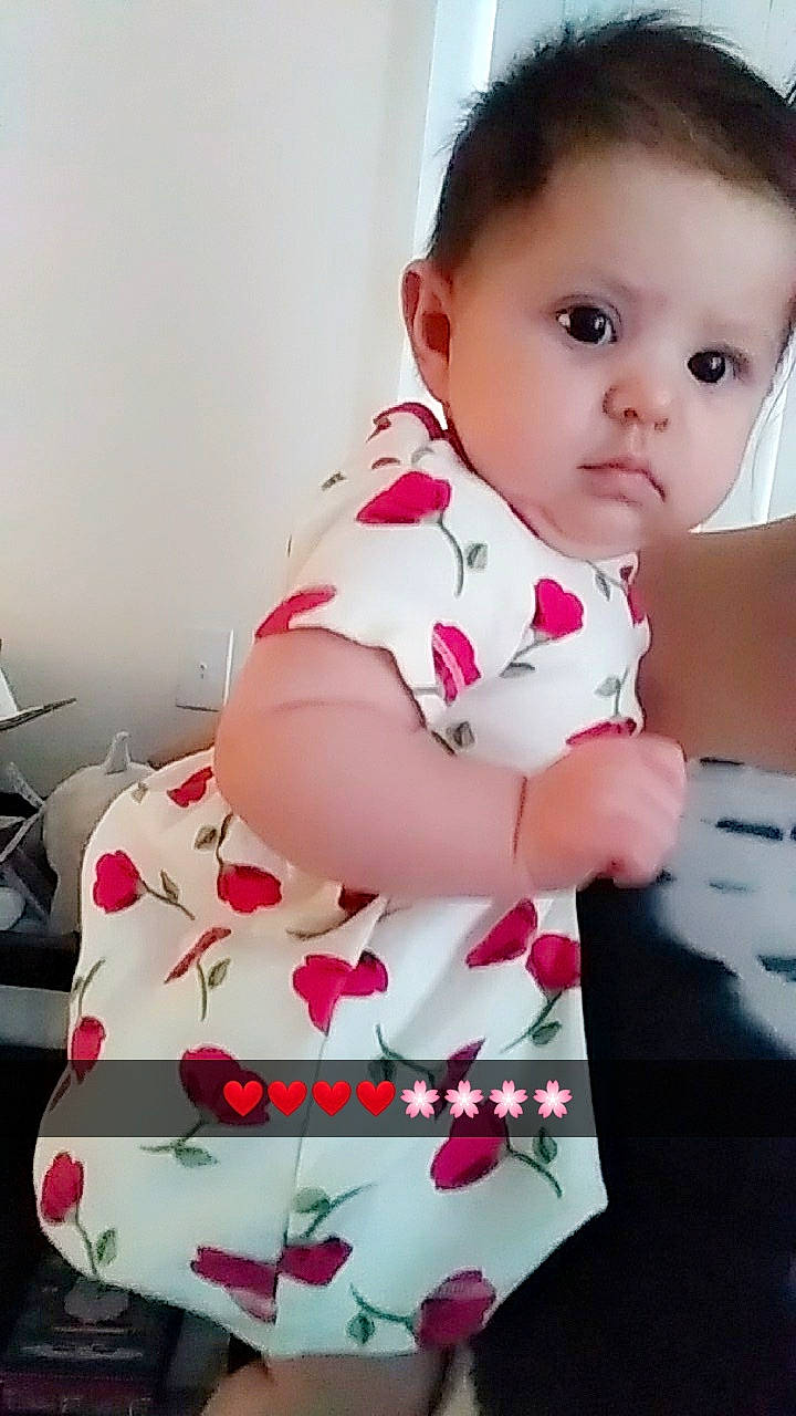 Cerenity is registered to the contest to win money with this photo: baby, baby_toddler_clothing, cheek, child, lip, person, pink, plant, sleeve, toddler