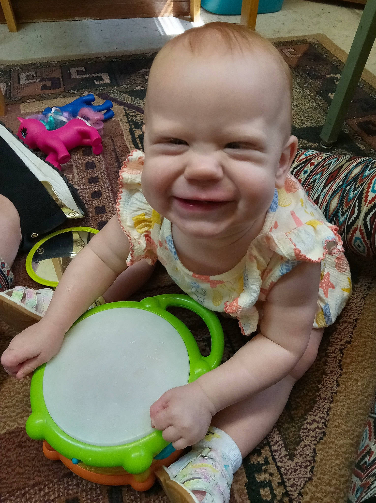 Henley joined the competition — help win amazing prizes! baby, baby_laughing, baby_products, baby_toddler_clothing, chair, cheek, child, facial_expression, fun, grass, happy, joy, laugh, mouth, person, play, sitting, skin, smile, thigh