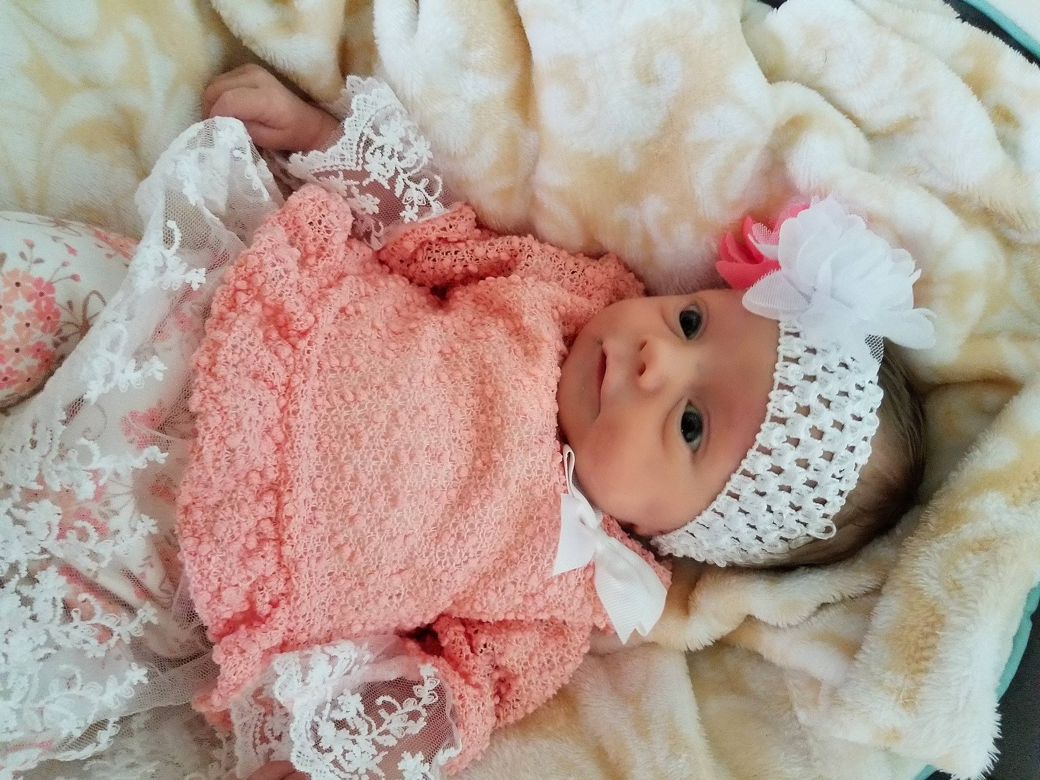 Eliana joined the competition — help win amazing prizes! baby, baby_sleeping, child, headwear, person, pink, toddler