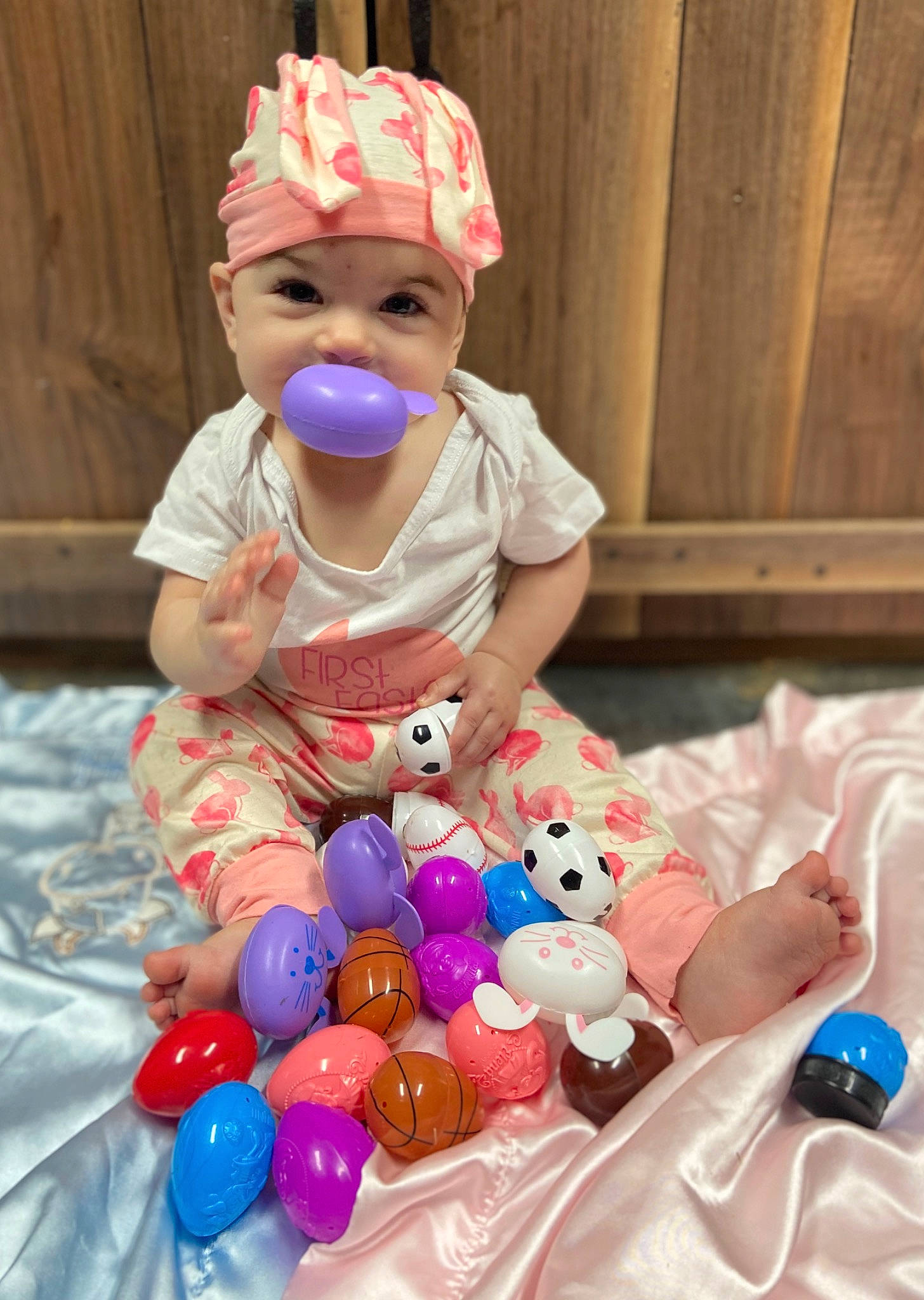 Emma is registered to the contest to win money with this photo: baby, child, headwear, person, play, toddler