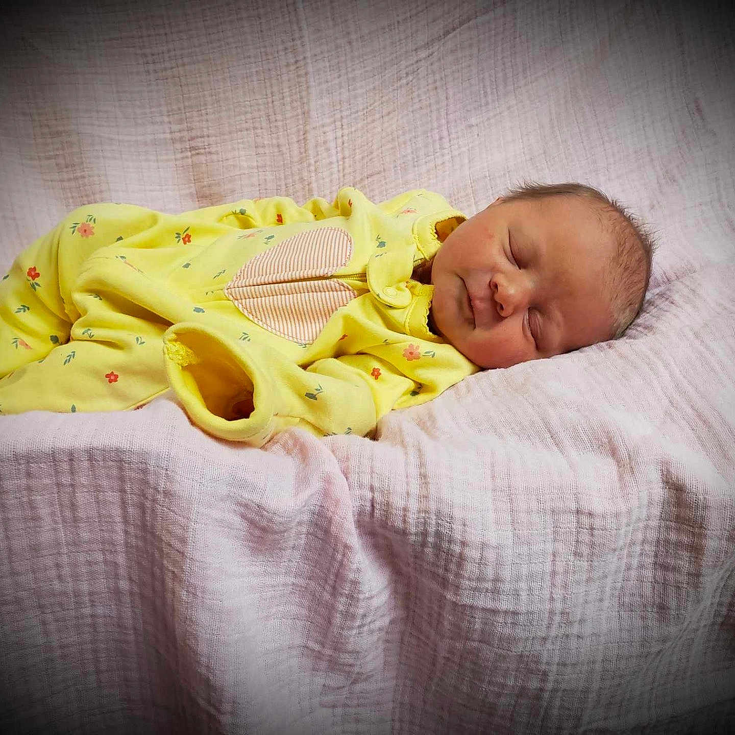 Kaitlyn-Mae joined the competition — help win amazing prizes! architecture, baby, bed, bedroom, blanket, building, cushion, face, furniture, head, homedecor, hospital, indoors, newborn, person, photography, portrait, quilt, sleeping, yawning
