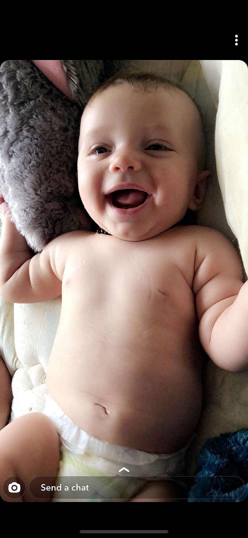 Jaxson is registered to the contest to win money with this photo: abdomen, baby, baby_laughing, baby_making_funny_faces, cheek, child, face, facial_expression, lip, mouth, muscle, nose, person, portrait_photography, skin, smile, stomach, toddler, trunk