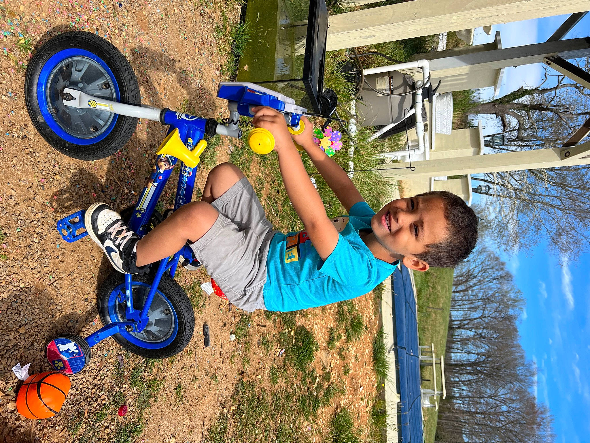 Isaiah is registered to the contest to win money with this photo: automotive_tire, bicycle, bicycle_accessory, bicycle_fork, bicycle_frame, bicycle_handlebar, bicycle_helmet, bicycle_part, bicycle_tire, bicycle_wheel, bicycles_equipment_and_supplies, blue, helmet, joy, motor_vehicle, outdoor_recreation, person, rolling, sky, tire