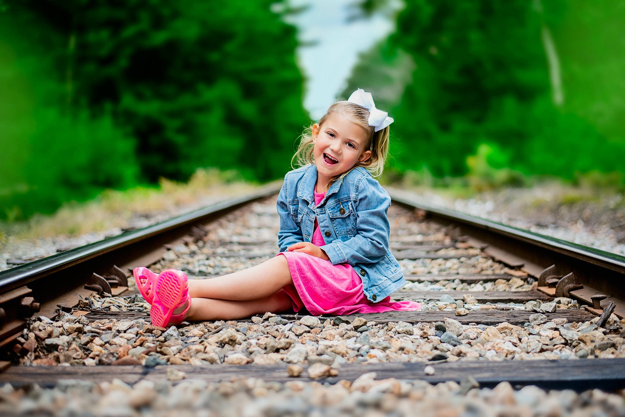 Aleena joined the competition — help win amazing prizes! beauty, child, child_model, fun, grass, green, joy, leaf, leisure, people_in_nature, person, photograph, photography, pink, play, portrait_photography, sitting, smile, toddler, track