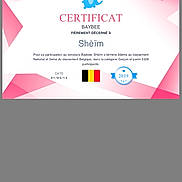 Shèïm a rejoint le concours — aidez-le/la à gagner de superbes lots ! advertising, brand, design, font, graphic_design, graphics, line, logo, magenta, material_property, screenshot, text