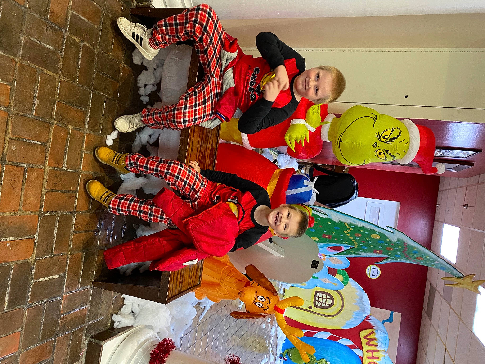 Jermaine is registered to the contest to win money with this photo: brick, brickwork, carmine, event, fictional_character, fun, hat, joy, pattern, person, room, team, world