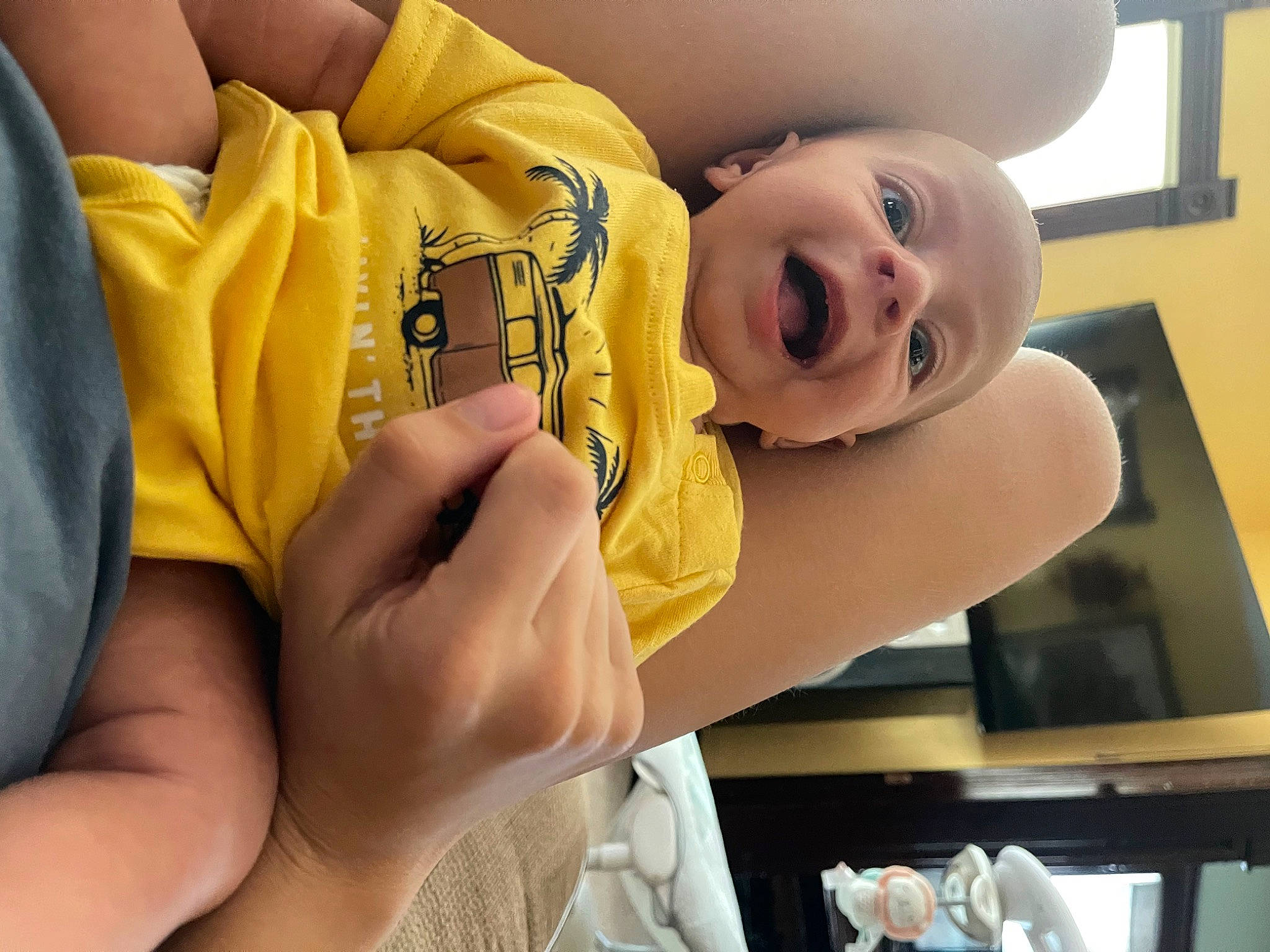 Ansley joined the competition — help win amazing prizes! baby, baby_laughing, baby_toddler_clothing, cheek, child, comfort, face, finger, fun, gesture, hand, happy, head, human_body, mouth, nose, person, skin, smile, thumb