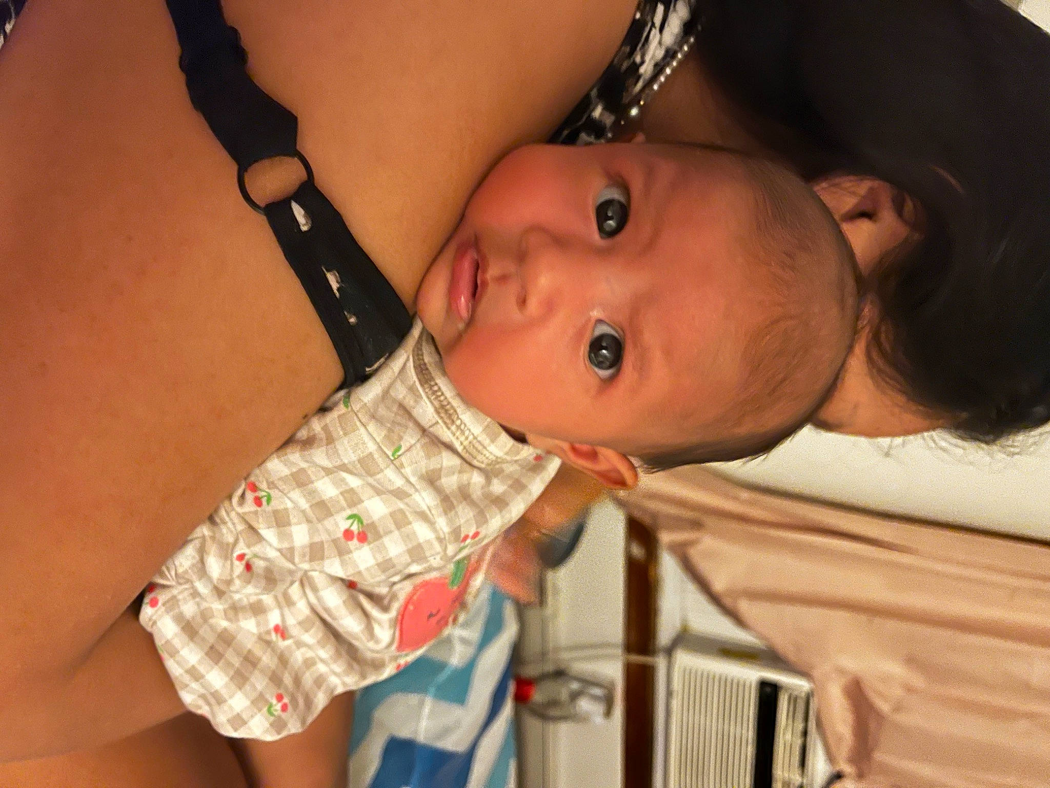 Connie is registered to the contest to win money with this photo: arm, baby, baby_toddler_clothing, cheek, child, elbow, eyebrow, eyelash, finger, gesture, happy, human_body, iris, lip, mouth, neck, nose, person, skin, sleeve