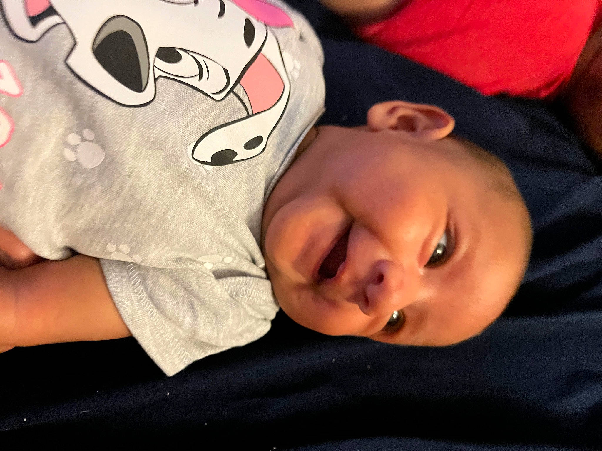 Connie joined the competition — help win amazing prizes! baby, baby_toddler_clothing, carmine, cheek, child, comfort, cool, eyelash, fashion_accessory, finger, fun, happy, mouth, neck, nose, person, personal_protective_equipment, sleeve, smile, t_shirt