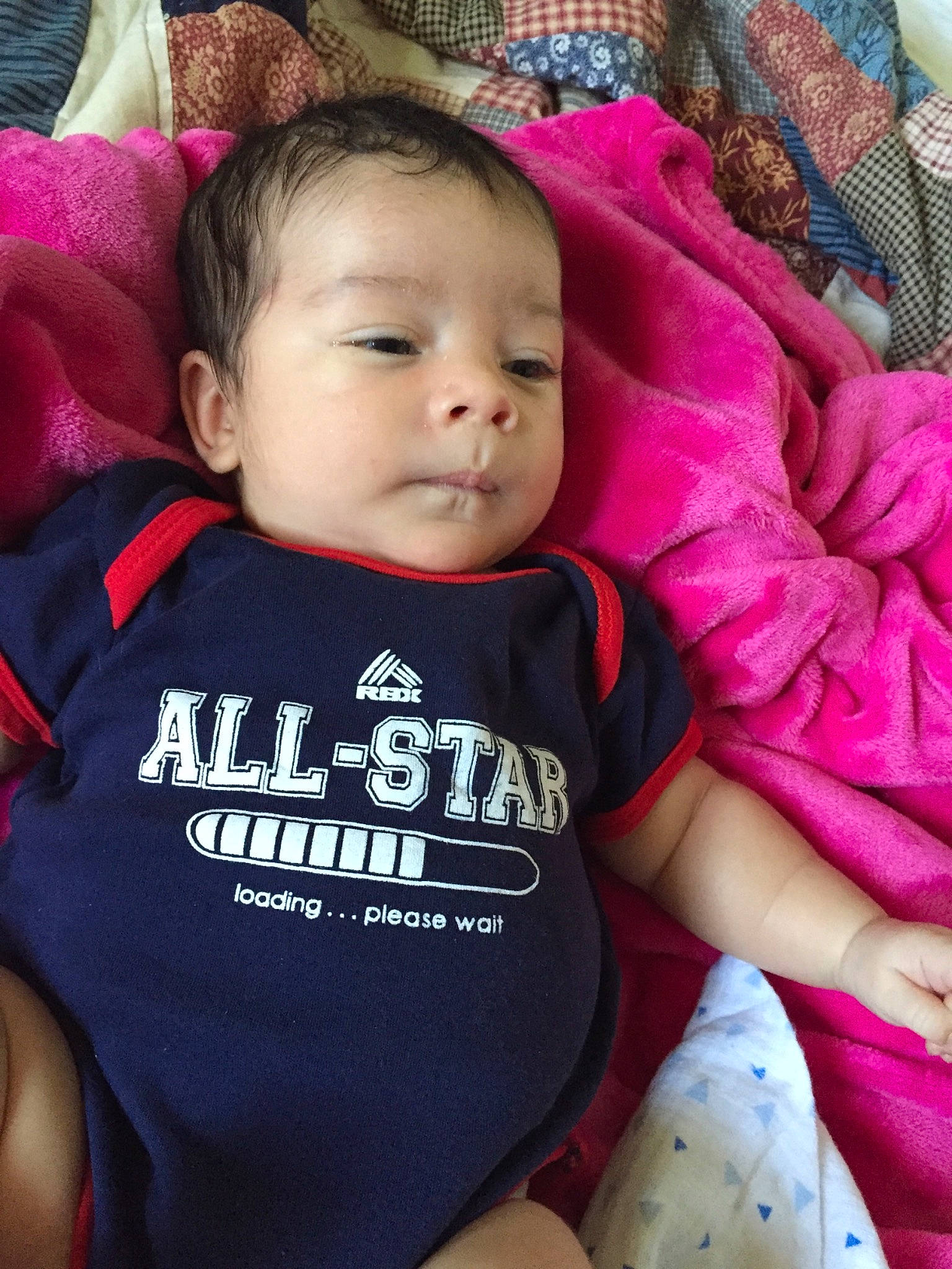 Graham joined the competition — help win amazing prizes! baby, cheek, child, cool, eye, face, head, lip, mouth, nose, person, pink, skin, sleep, smile, toddler