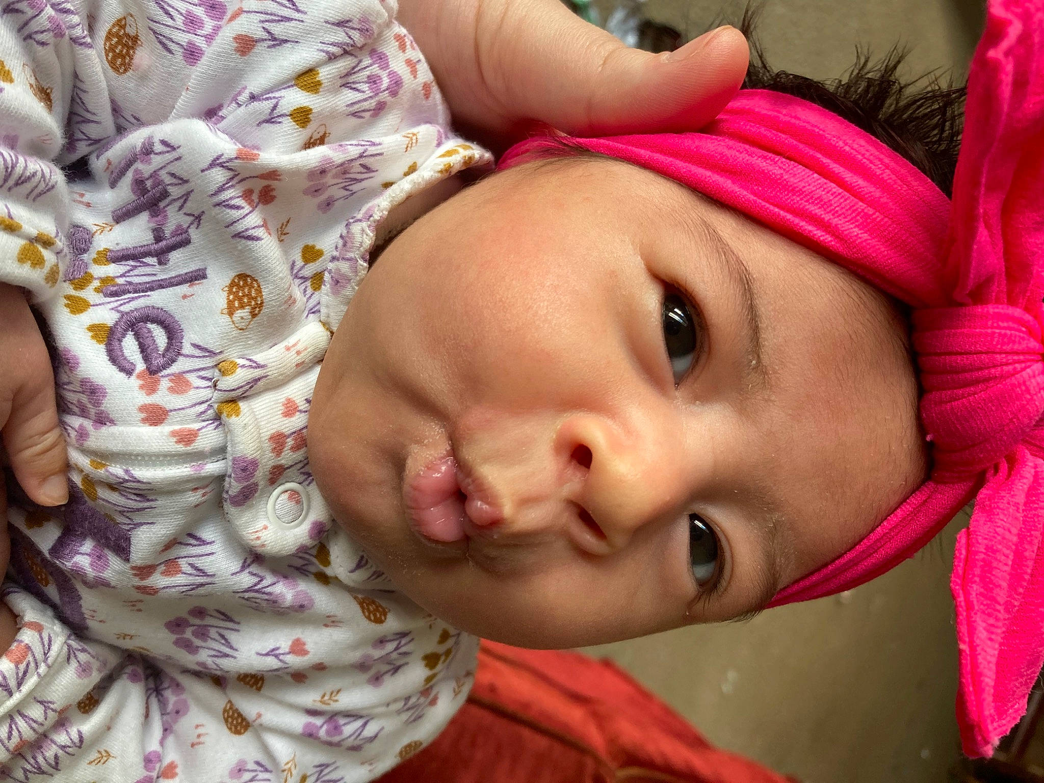 Amariana is registered to the contest to win money with this photo: baby, cheek, chin, cool, eyebrow, eyelash, happy, headwear, human_body, iris, lip, mammal, mouth, neck, nose, person, pink, plant, product, skin
