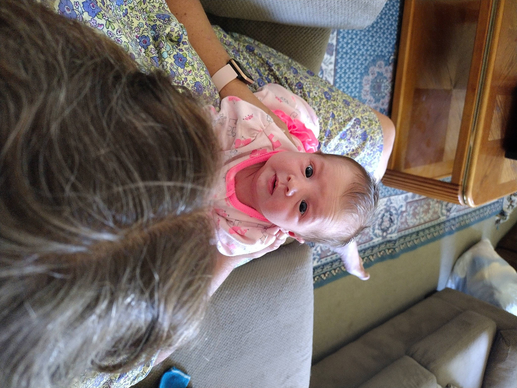 Raelynn joined the competition — help win amazing prizes! baby, blond, child, eyelash, fun, fur, happy, leisure, person, room, sitting, smile, toddler, tree, wood