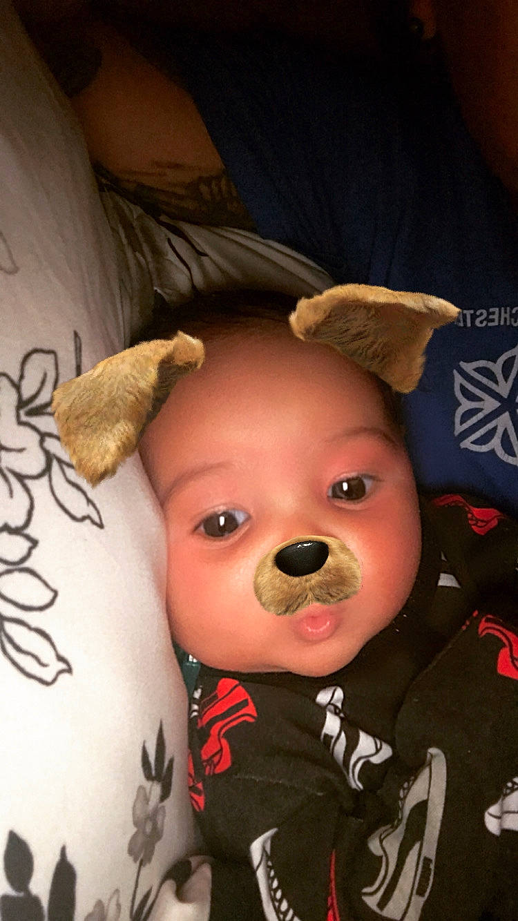 Dion joined the competition — help win amazing prizes! baby, cheek, child, ear, head, nose, person, stuffed_toy, teddy_bear, toddler, toy